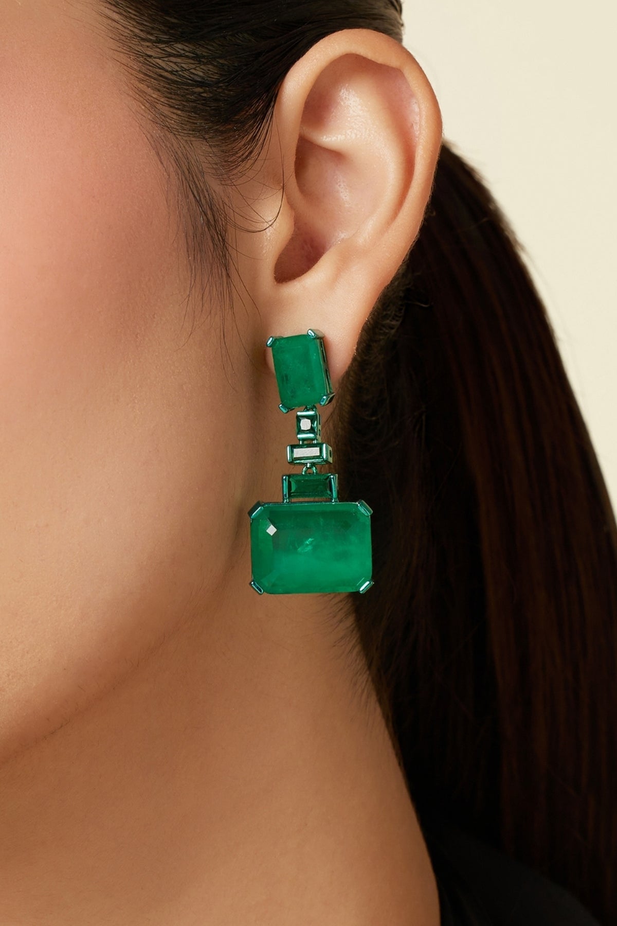 Shalom Emeralds Botox Danglers
