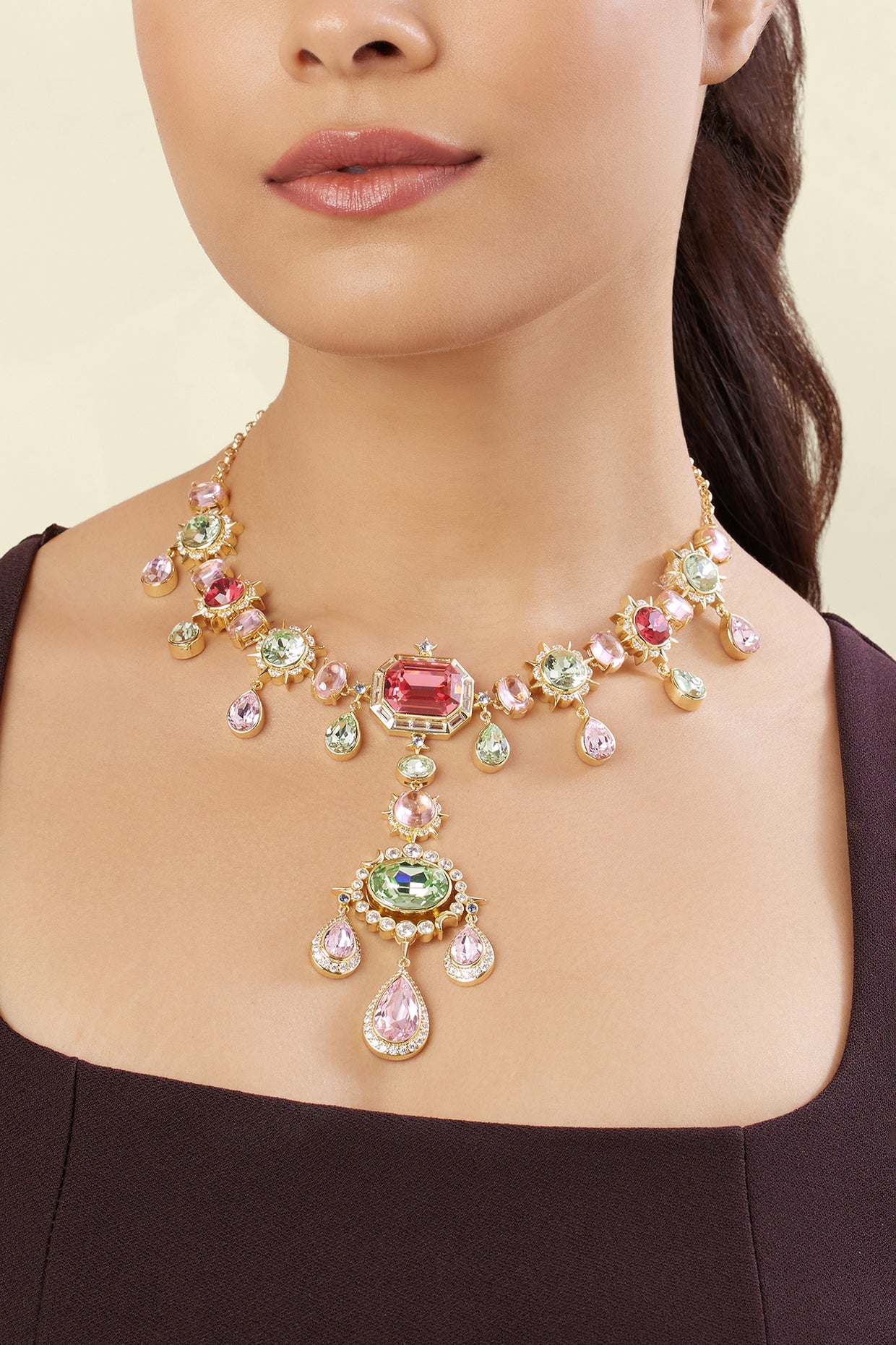 Delphinus Statement Necklace In 18Kt Gold Plated