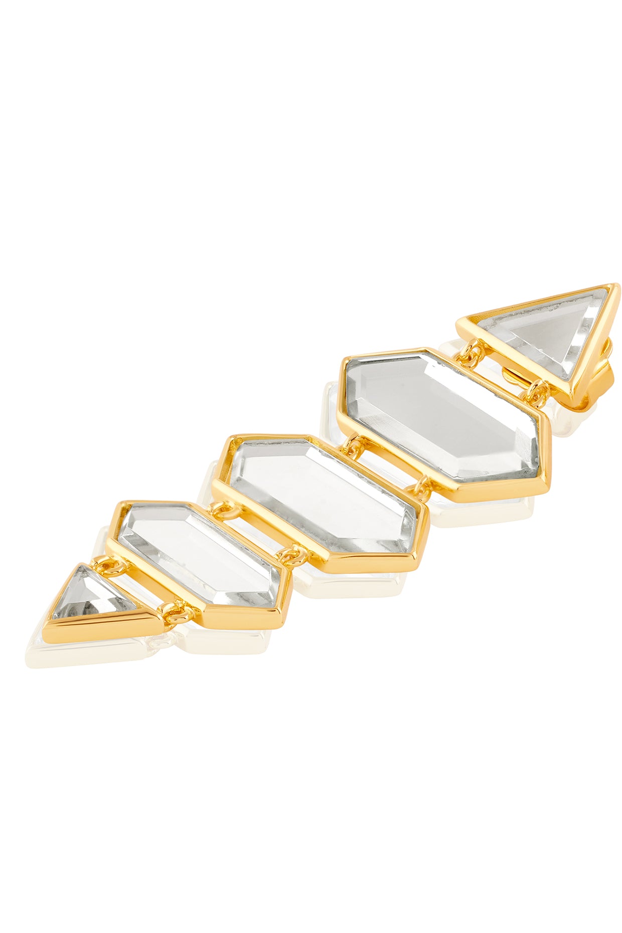Demi Goddess Dazzle Mirror Earrings 18Kt Gold Plated