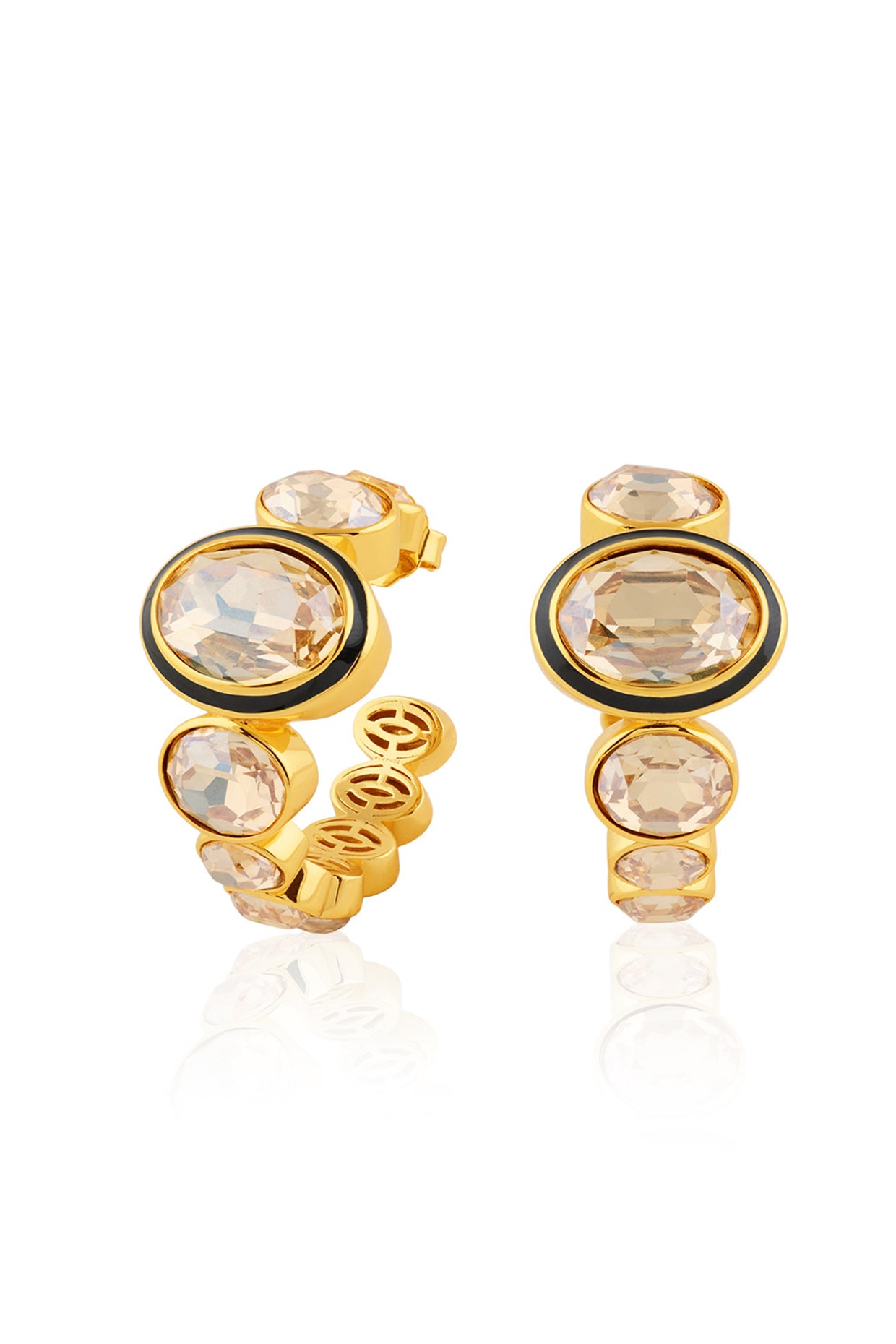 Opalyn Statement Hoops 18kt Gold Plated