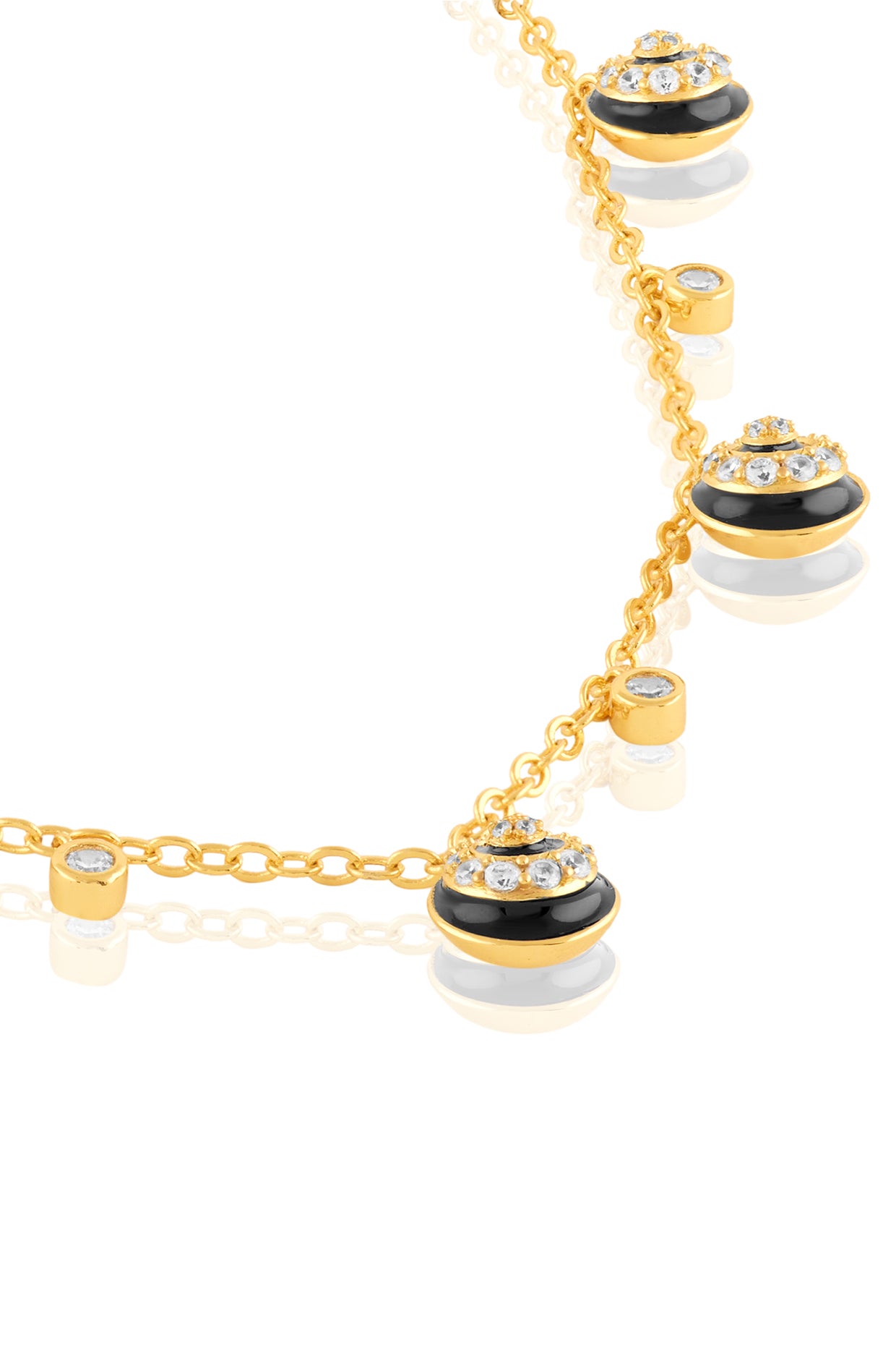 Solacea Charm Choker In 18Kt Gold Plated