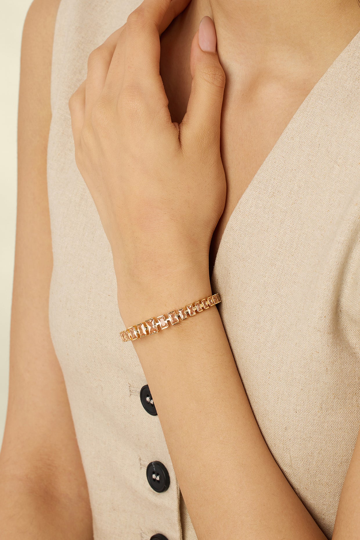 Solar Flare Cuff In 18kt Gold Plated