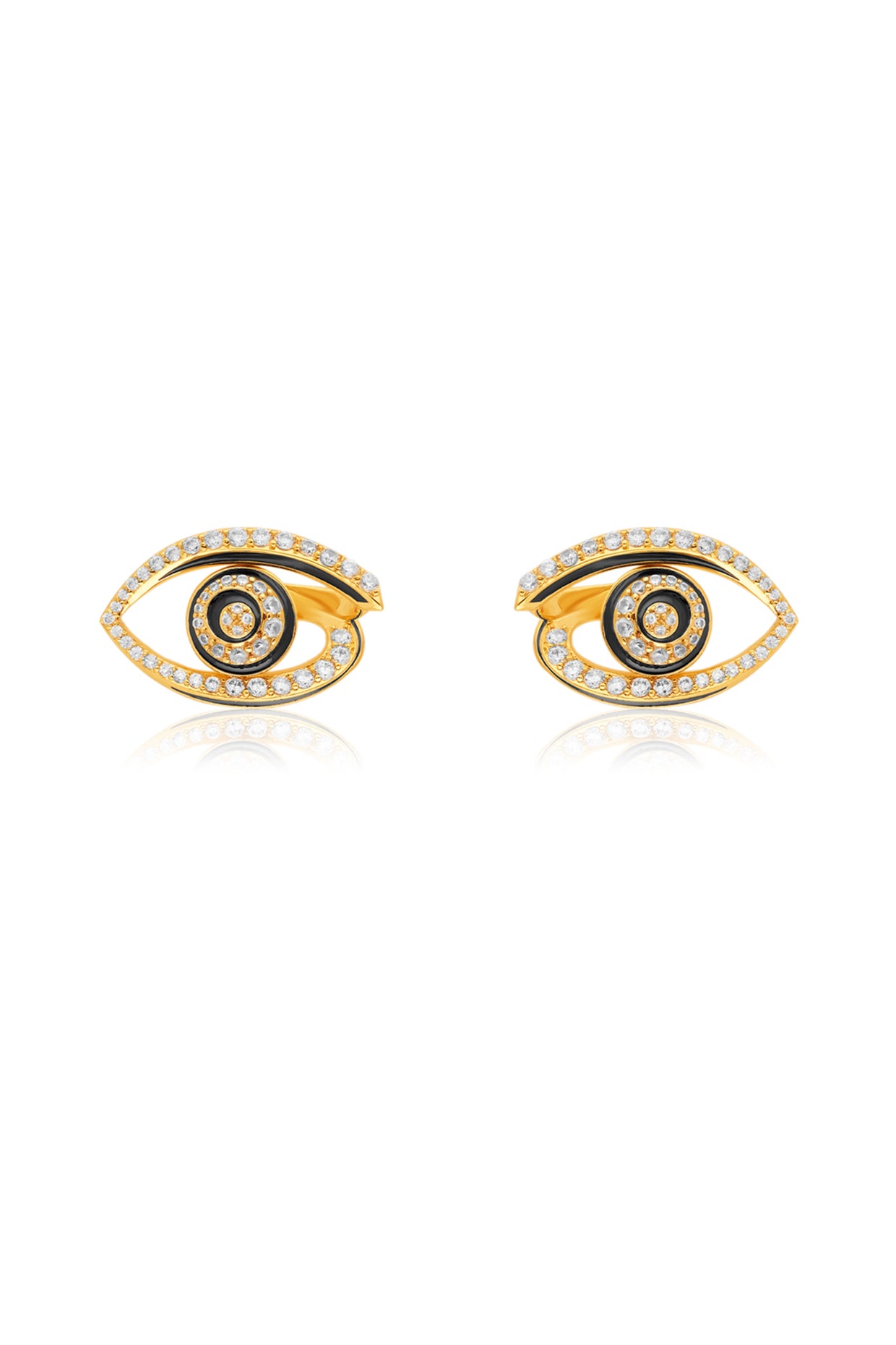 Somnia Eye Studs In 18Kt Gold Plated
