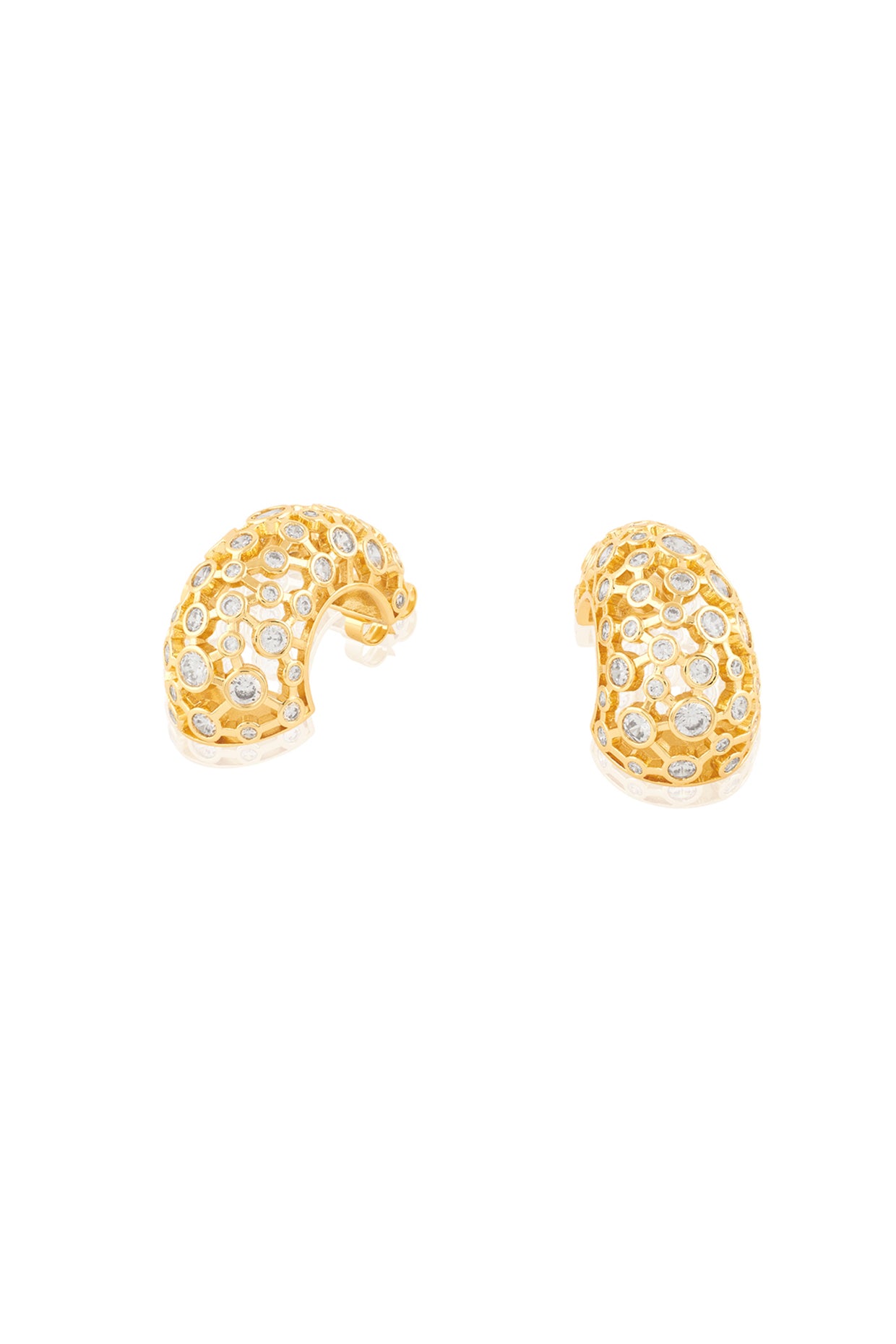 Sol Statement Hoops In 18Kt Gold Plated