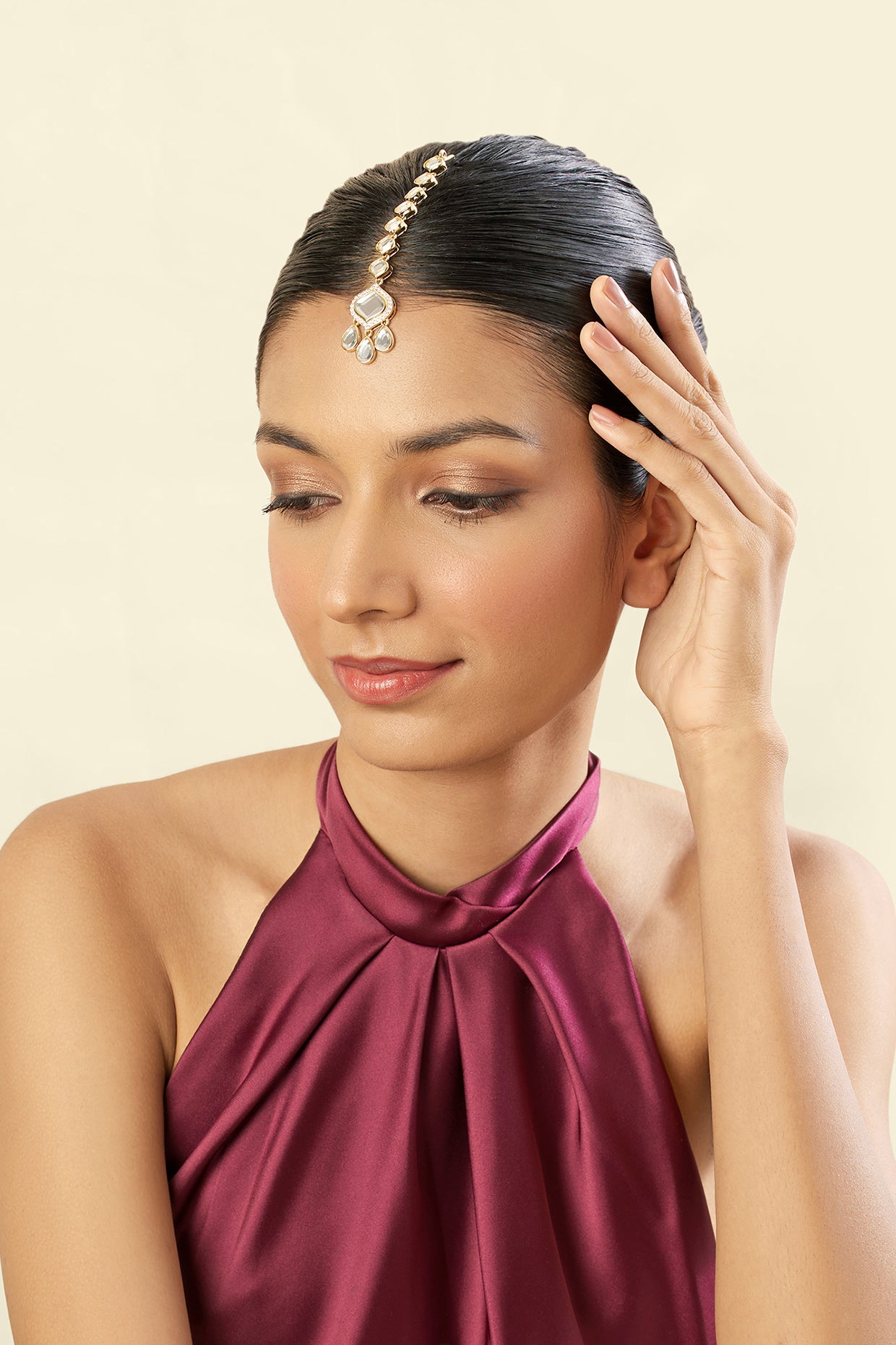 Manueline Maangtikka In 18Kt Gold Plated