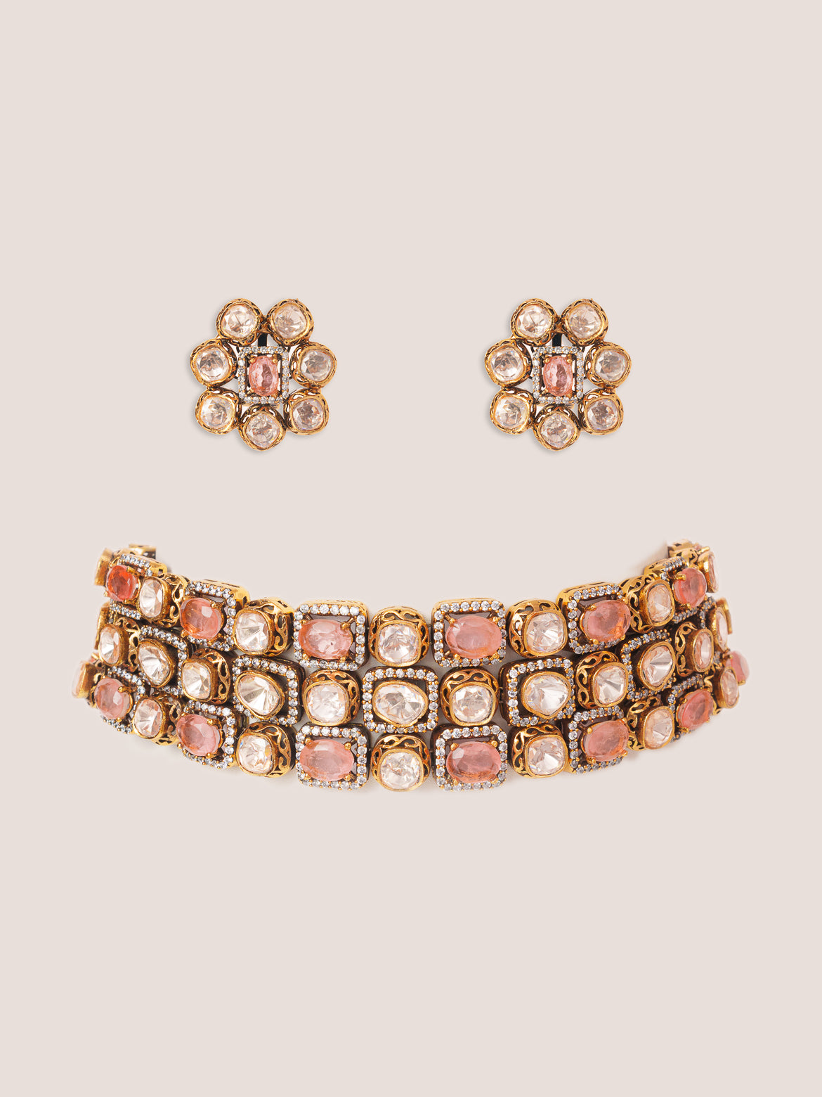 Pritika Pink Polki Choker