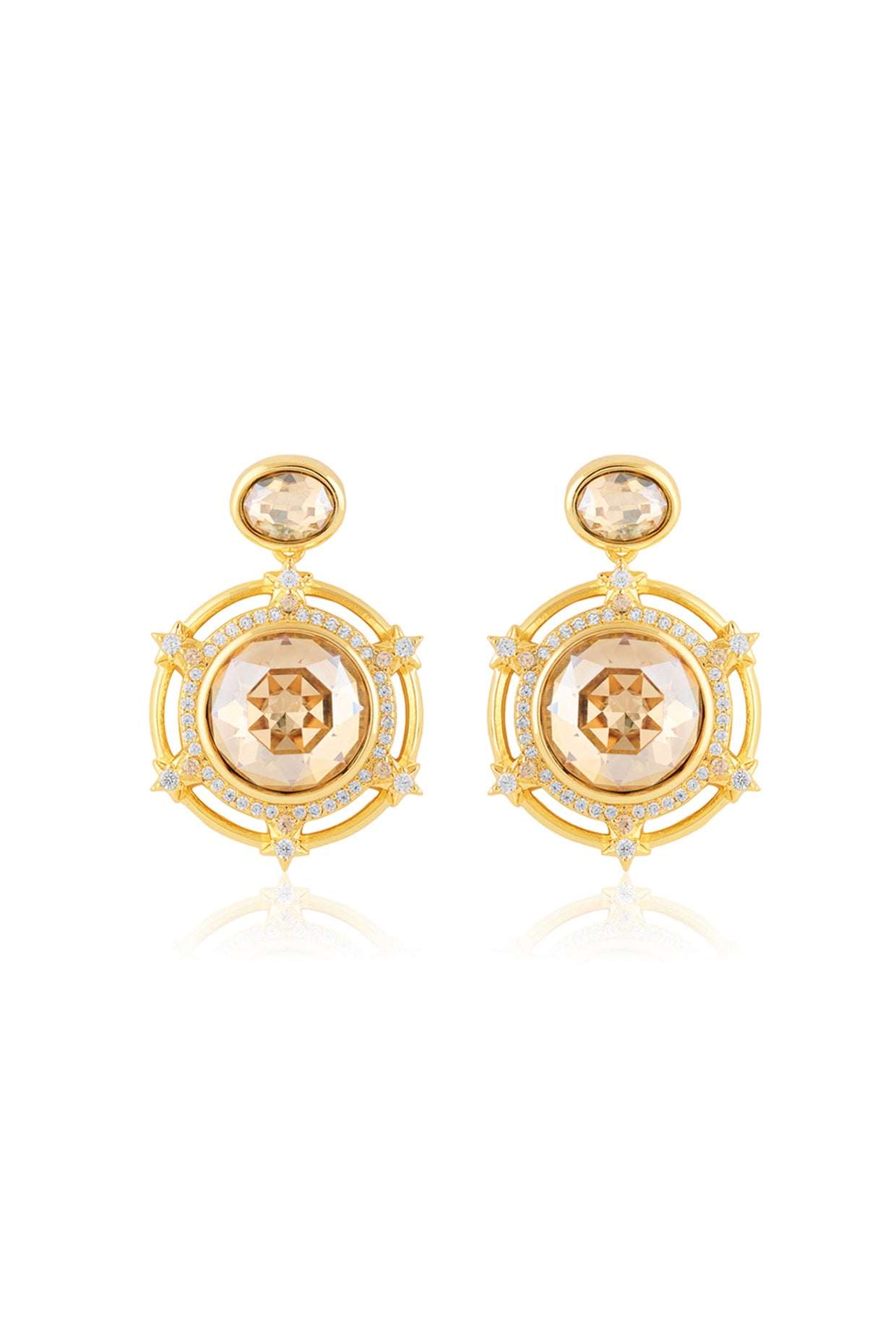 Noctra Statement Danglers 18kt Gold Plated