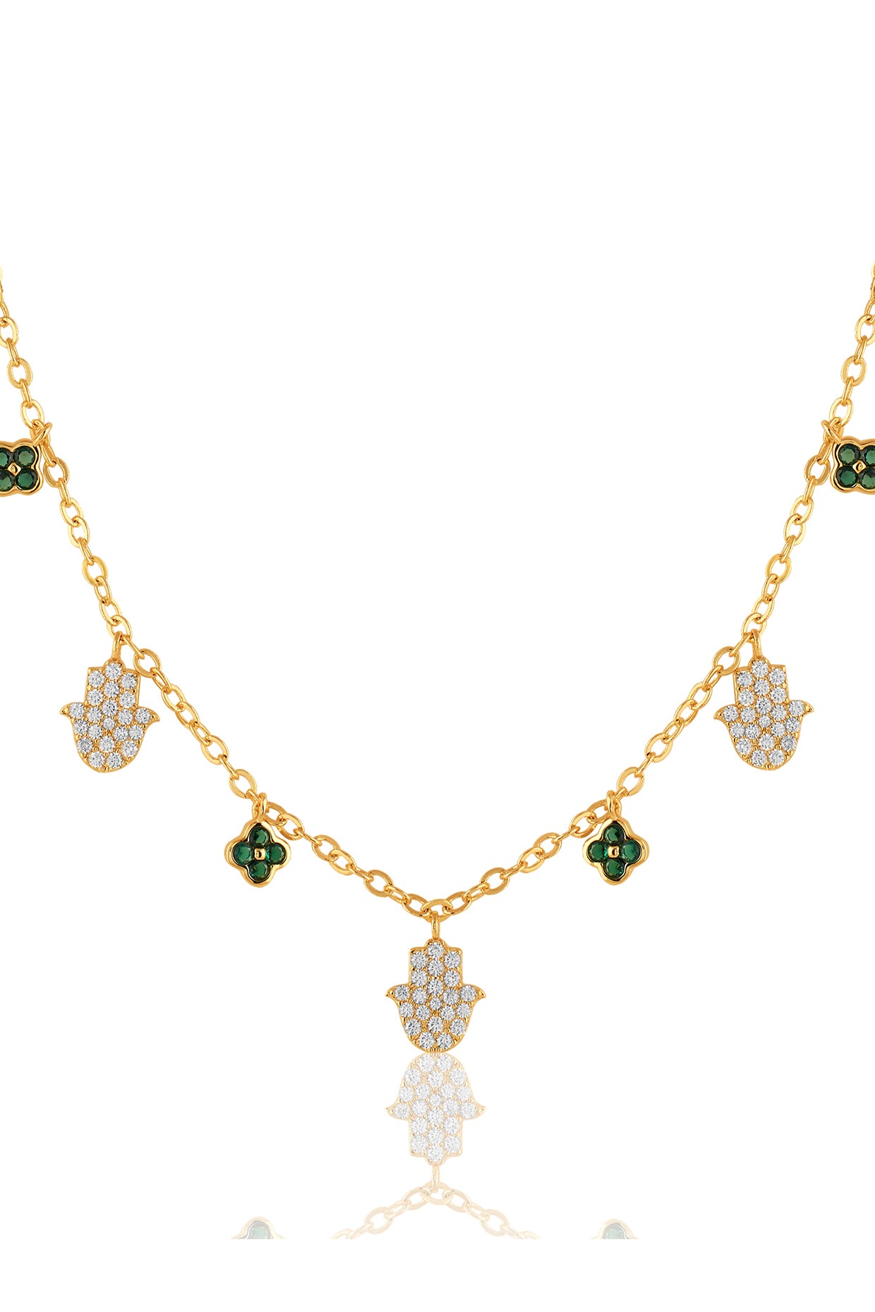 Guardian Glow Necklace In 18kt Gold Plated