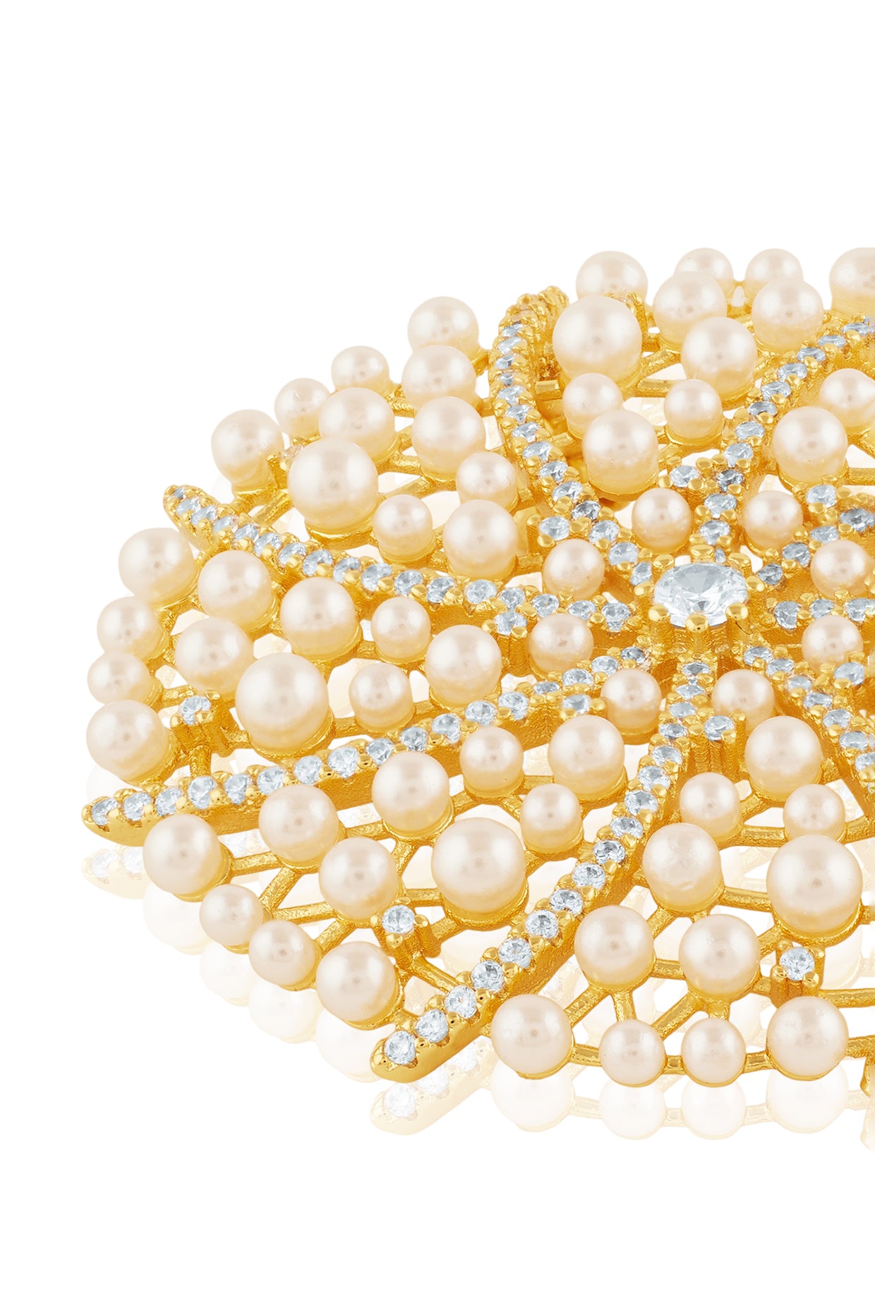 Galaxis Brooch In 18Kt Gold Plated