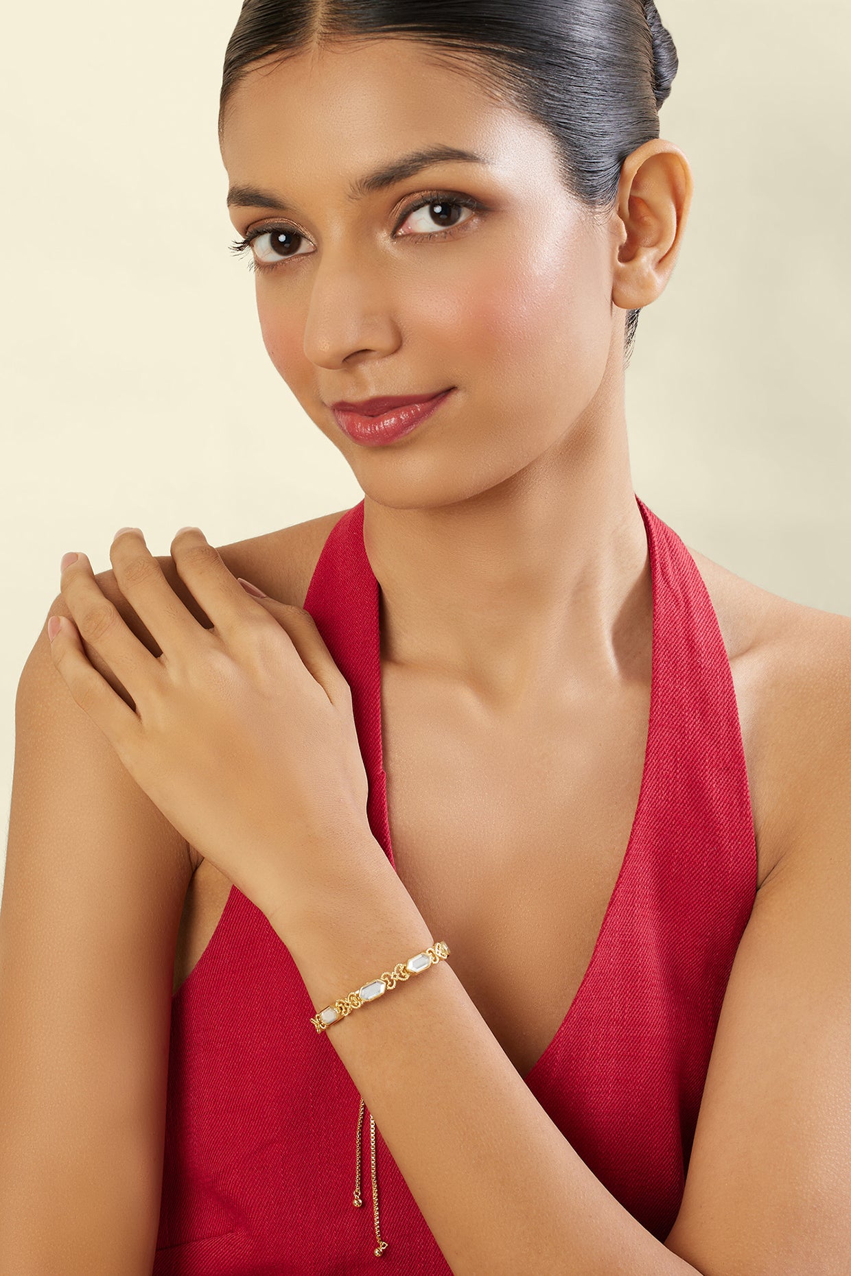 Marfim Bolo Bracelet In 18Kt Gold Plated