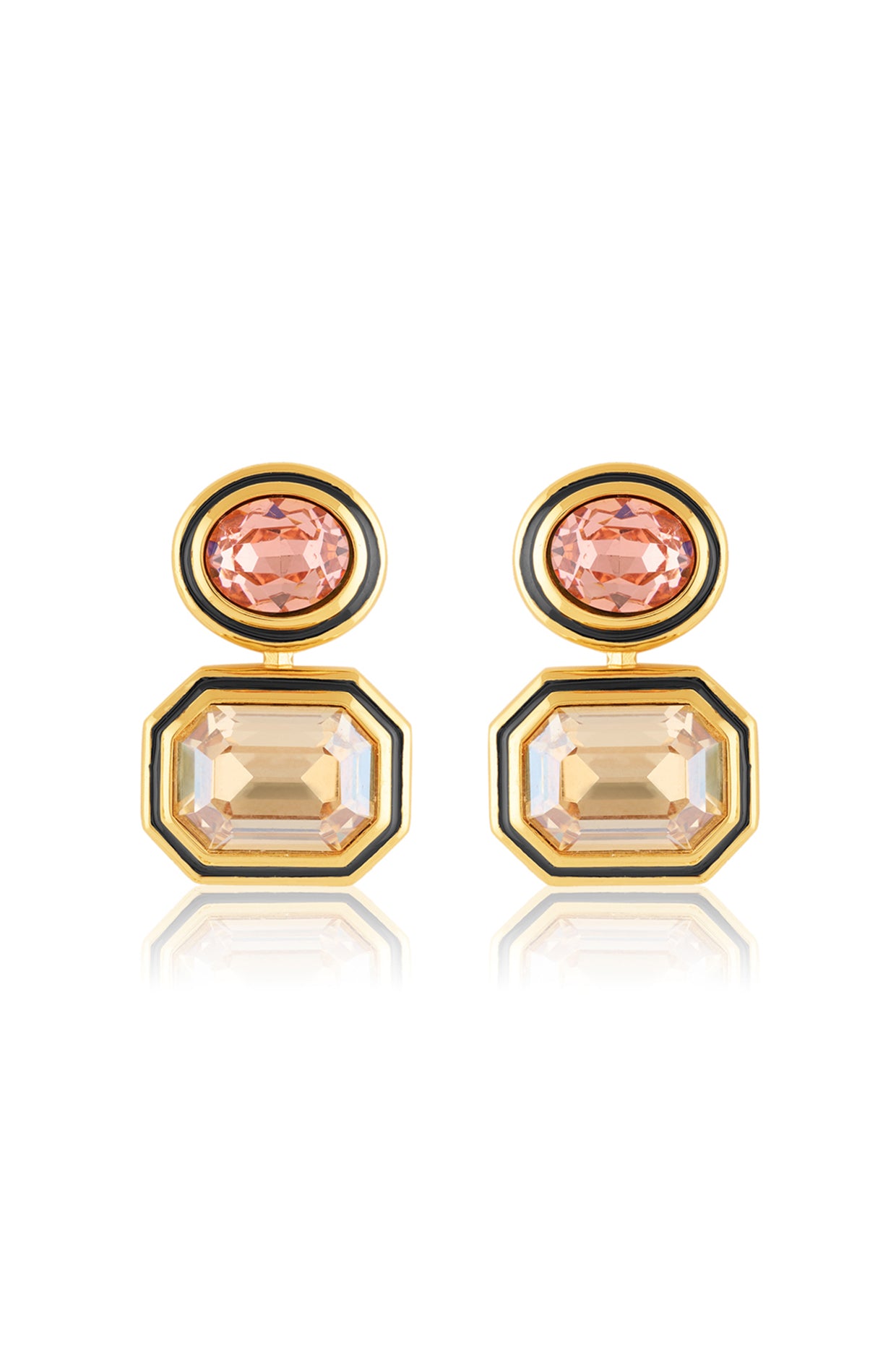 Equinox Mismatched Danglers 18kt Gold Plated