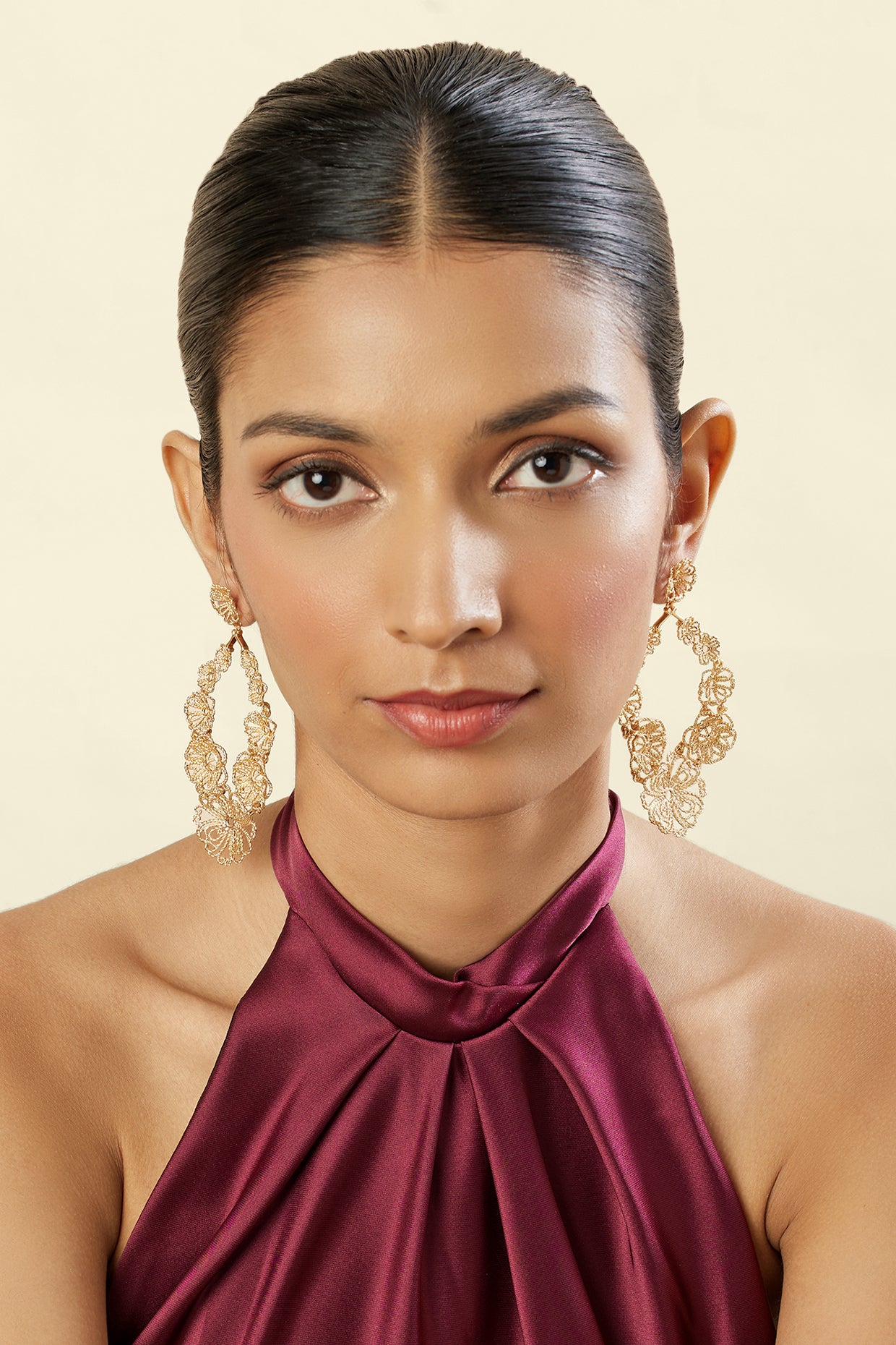 Miradouro Statement Drop Earrings In 18Kt Gold Plated