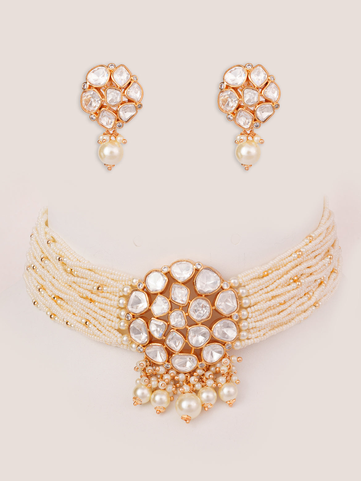 Vrishti Gold Kundan Choker