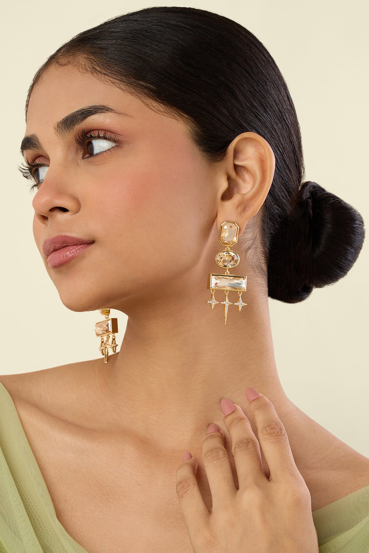 Priestessa Statement Danglers 18kt Gold Plated