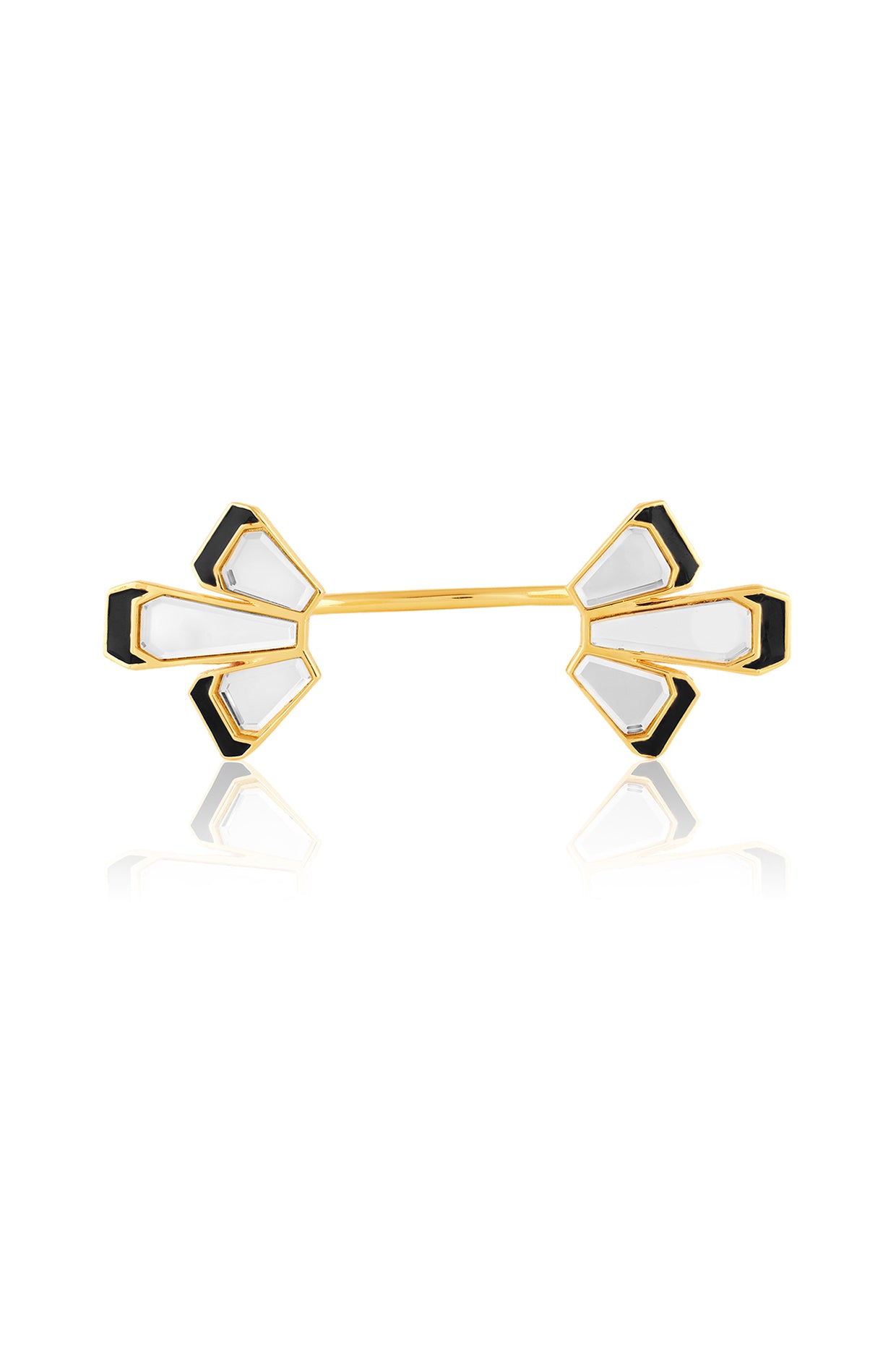 Ayaana Delicate Mirror Open Cuff 18Kt Gold Plated