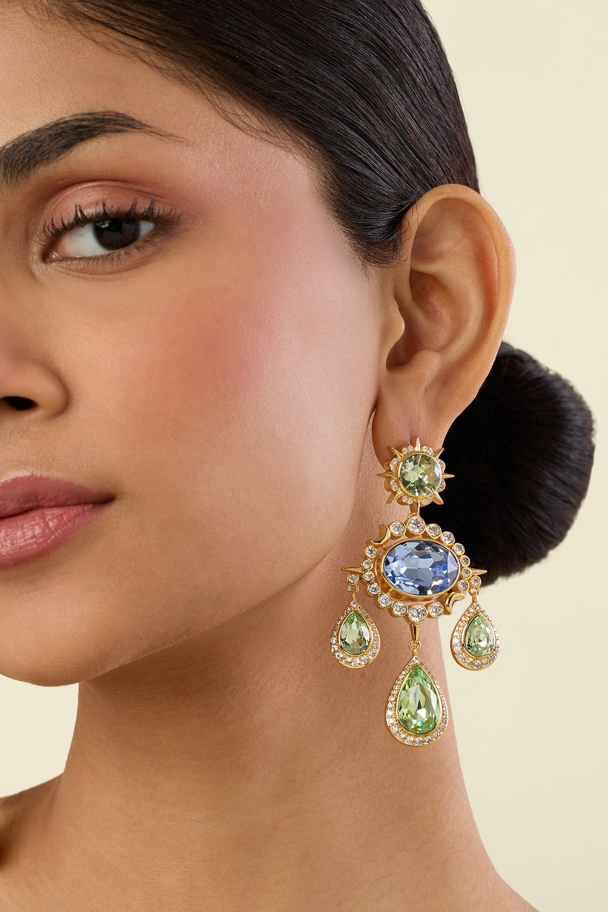 The High Priestess Danglers 18kt Gold Plated