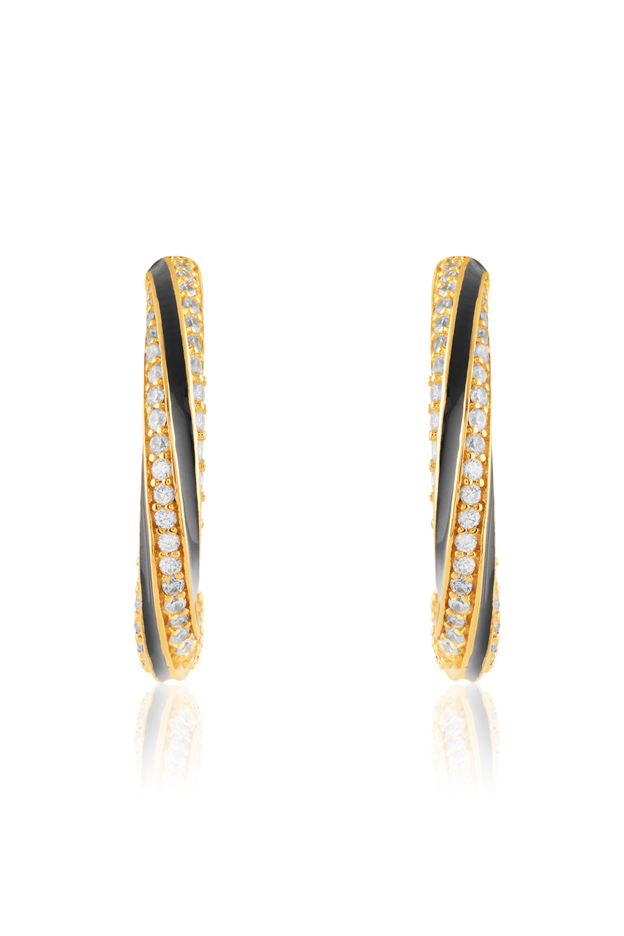 Phantasma Double Hoops In 18Kt Gold Plated