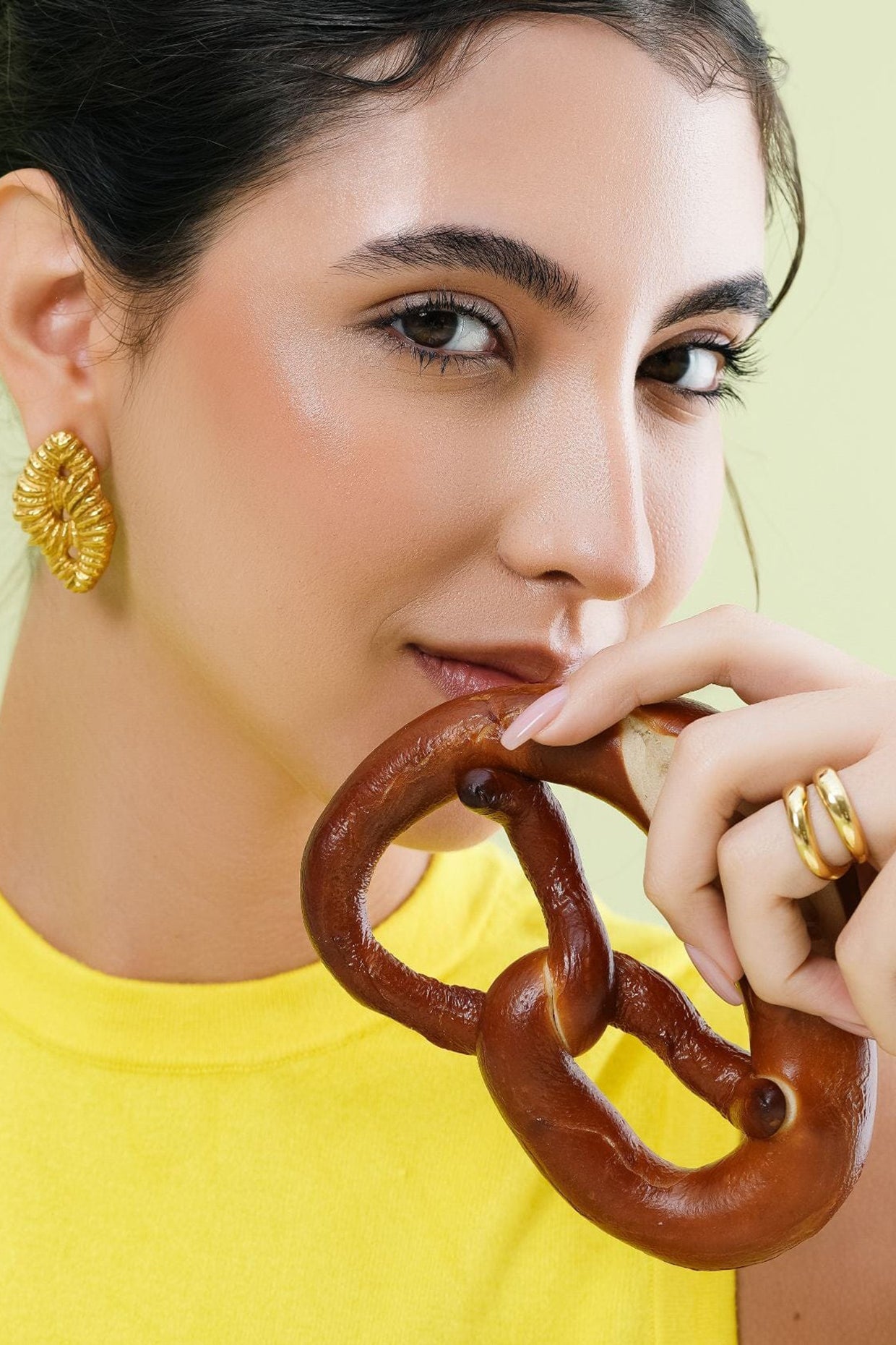 18Kt Gold Plated Twisted Knots Earrings