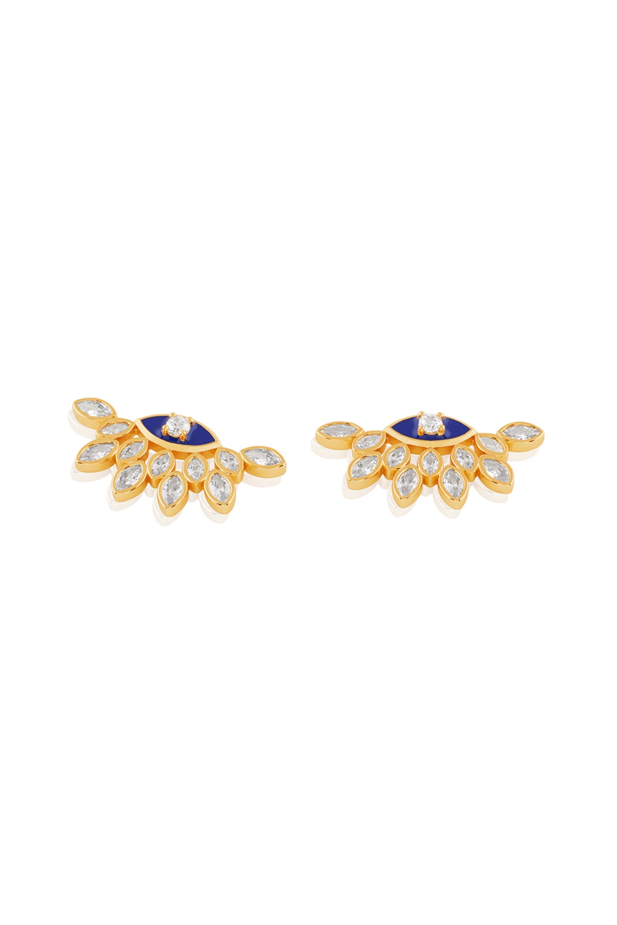 Aura Eye Studs In 18kt Gold Plated