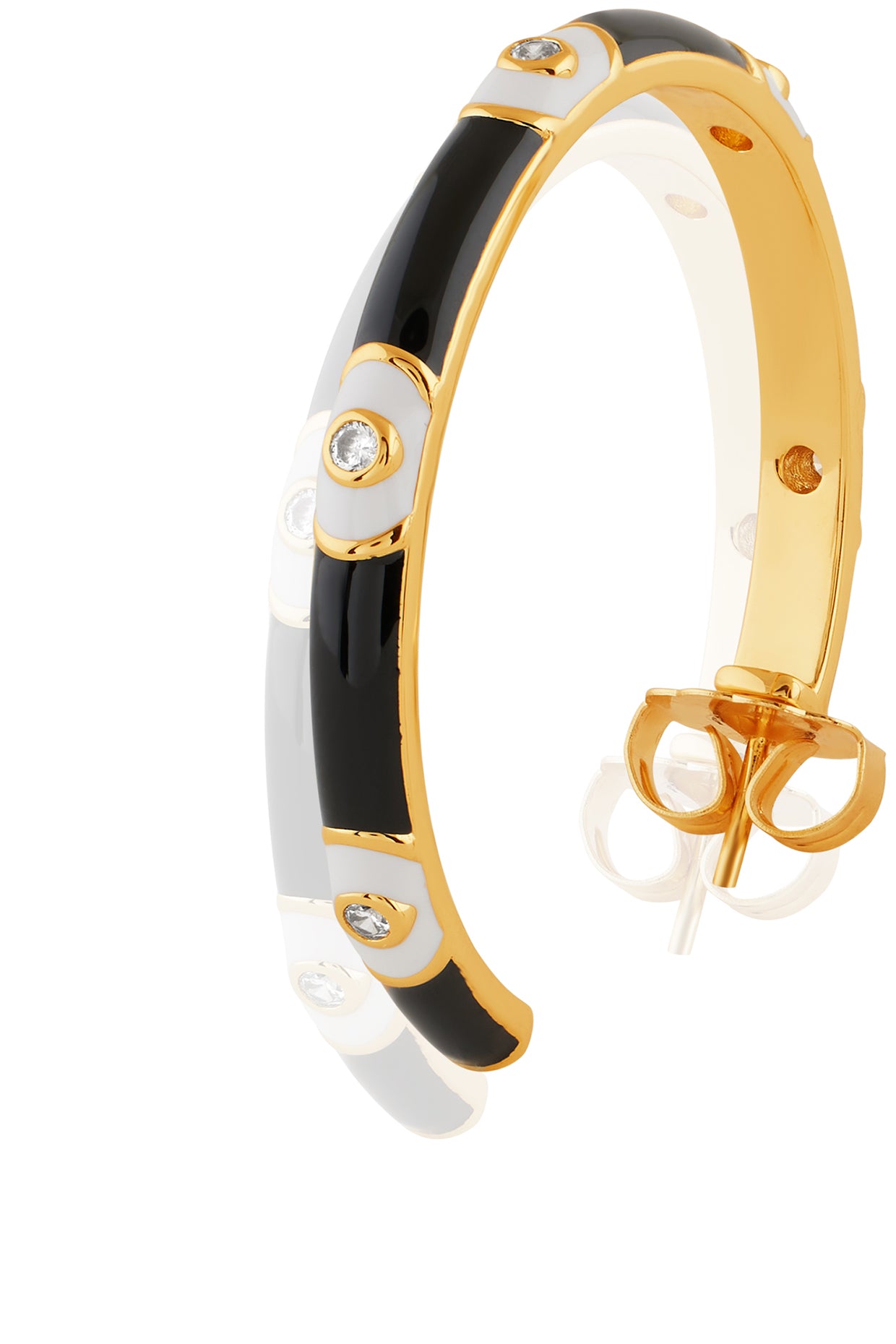 Eclipse Eye Hoops In 18kt Gold Plated