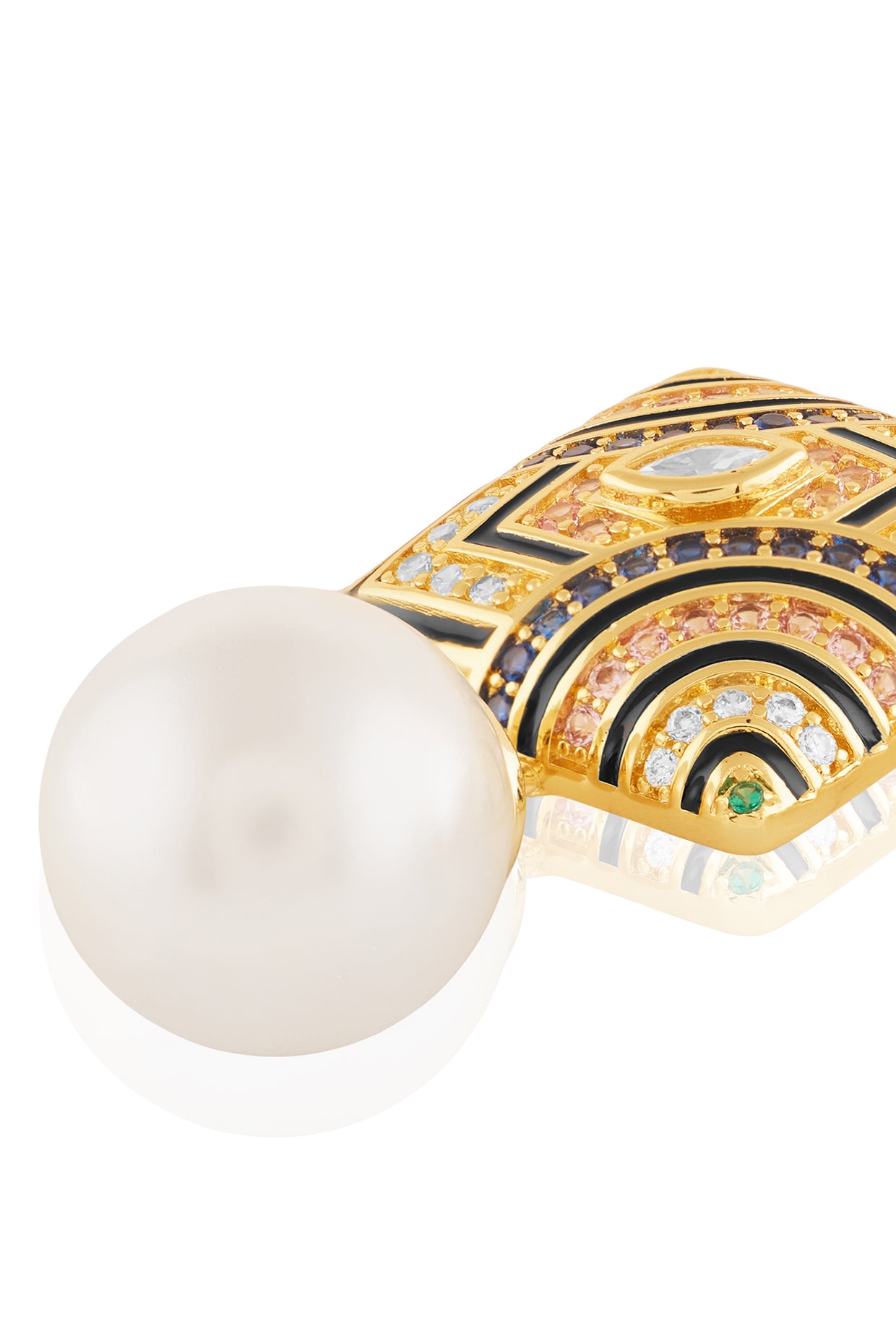 Remedios Pearl Danglers In 18Kt Gold Plated