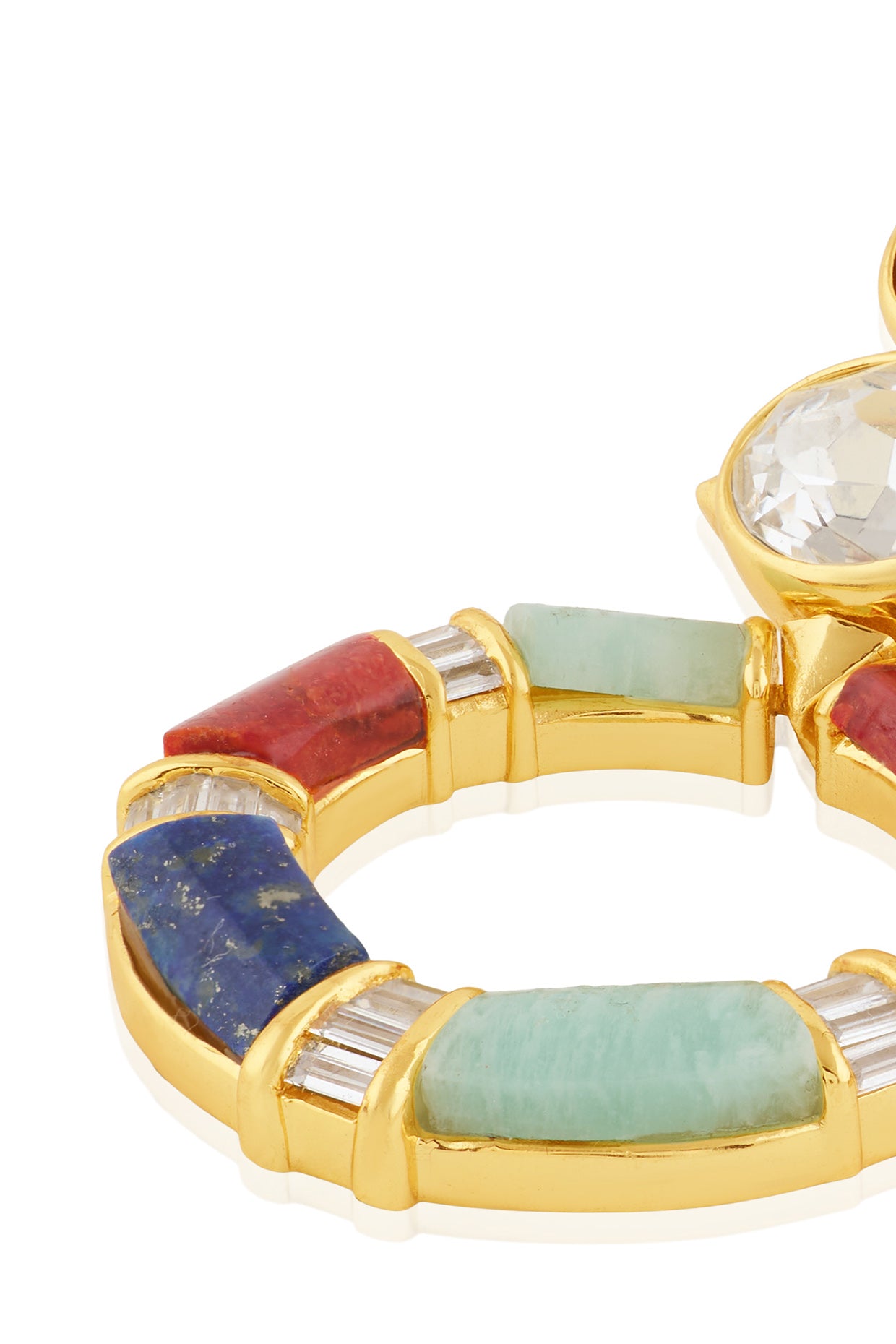 Vaedra Statement Danglers 18kt Gold Plated
