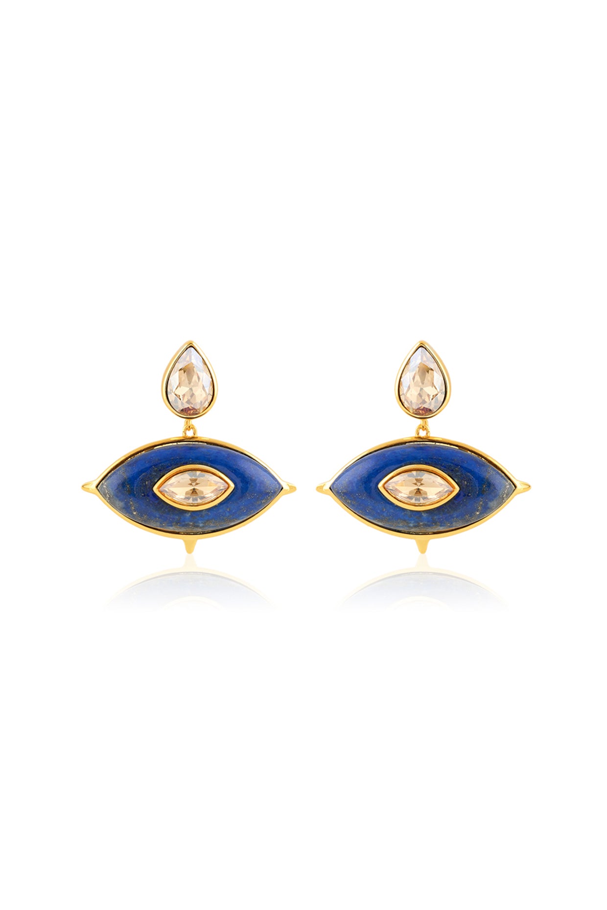 Rune Eye Drop Earrings 18kt Gold Plated
