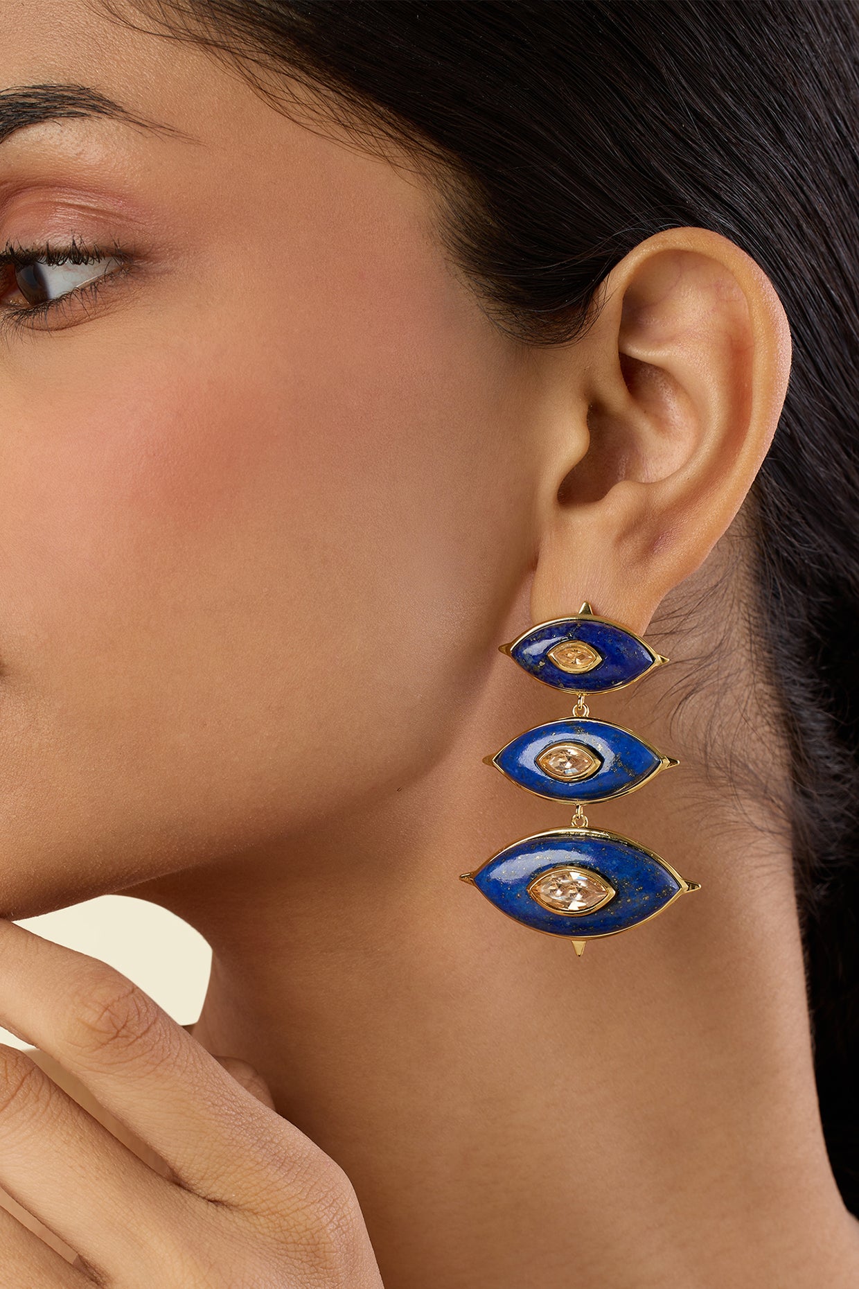 Divina Eye Danglers 18kt Gold Plated