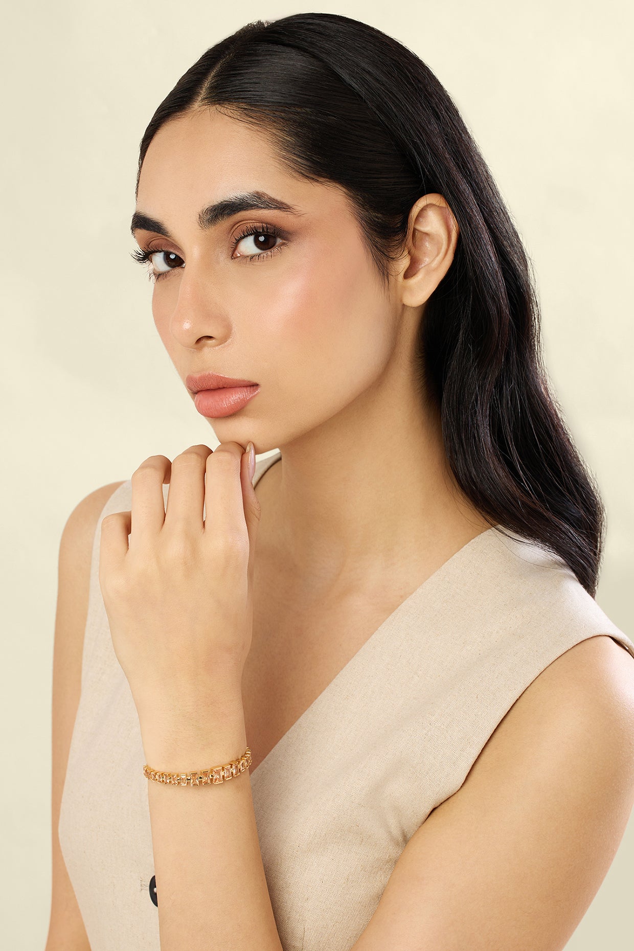 Solar Flare Cuff In 18kt Gold Plated