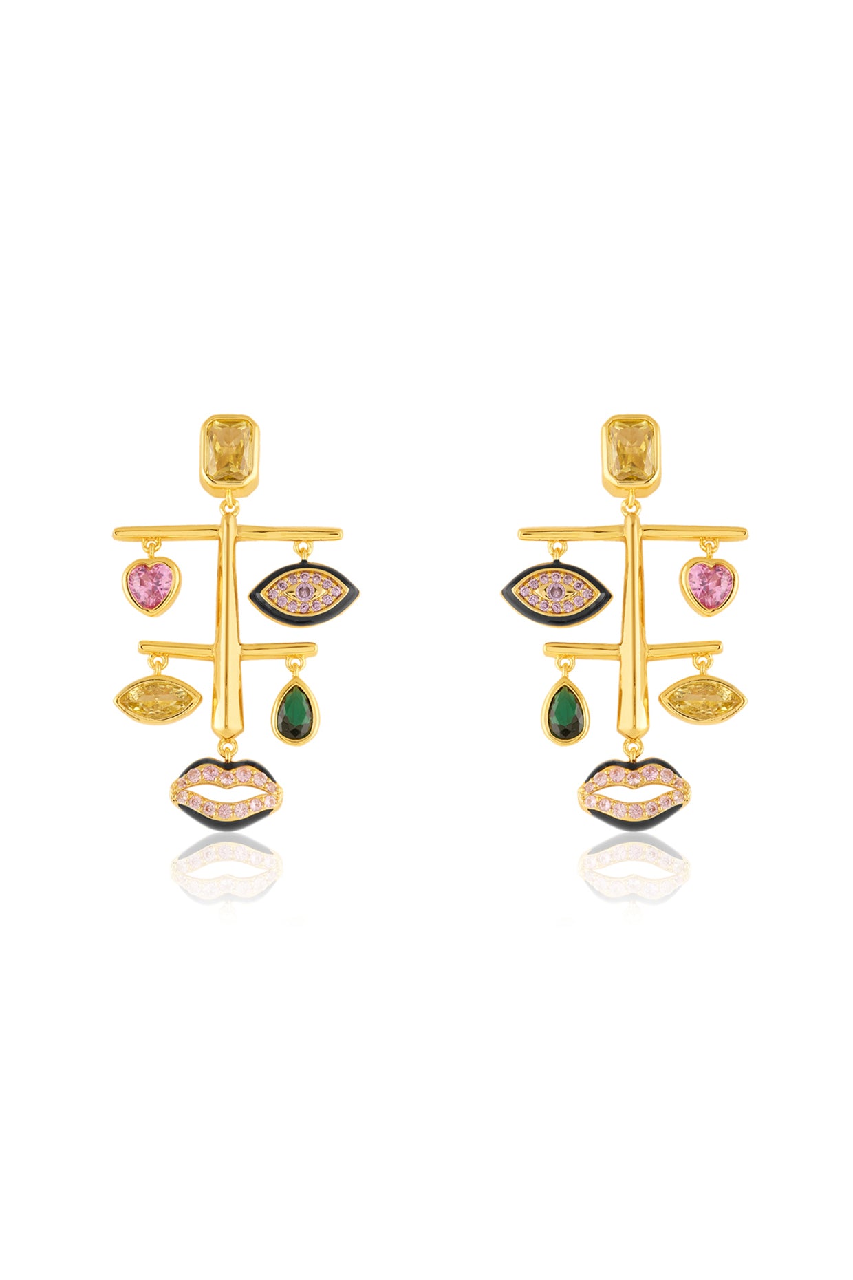Onera Statement Earrings In 18Kt Gold Plated