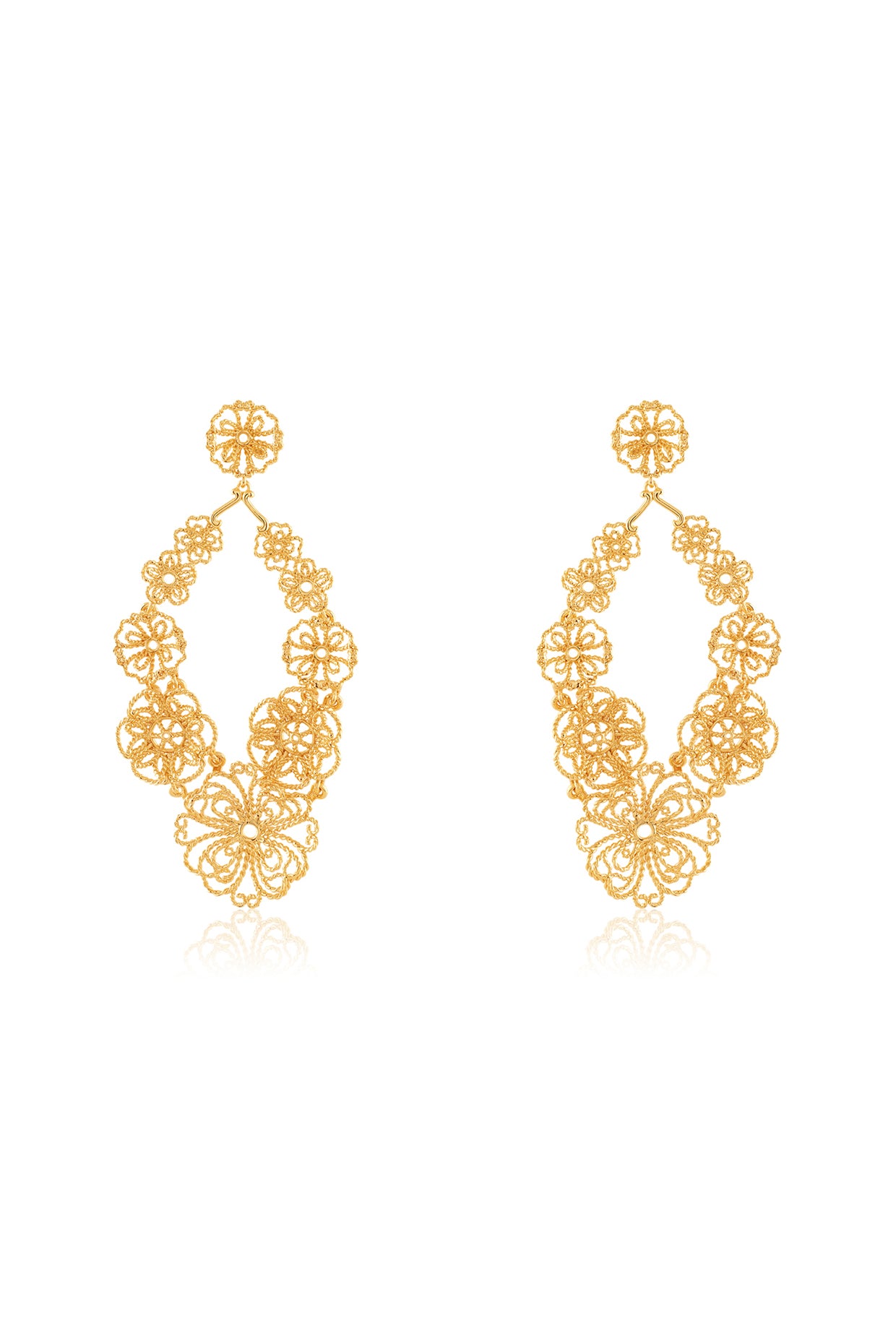 Miradouro Statement Drop Earrings In 18Kt Gold Plated