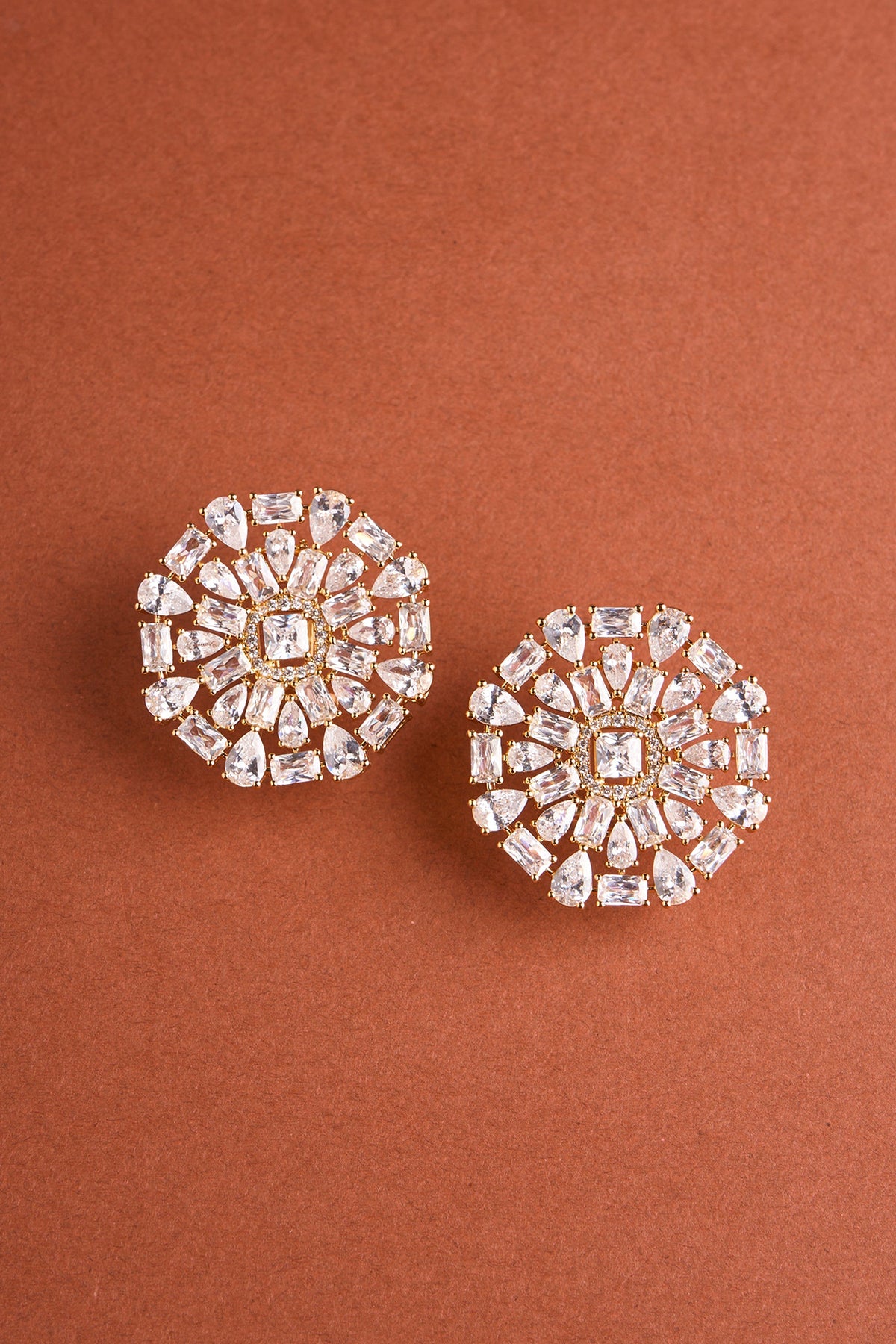 Gold Diya Earrings