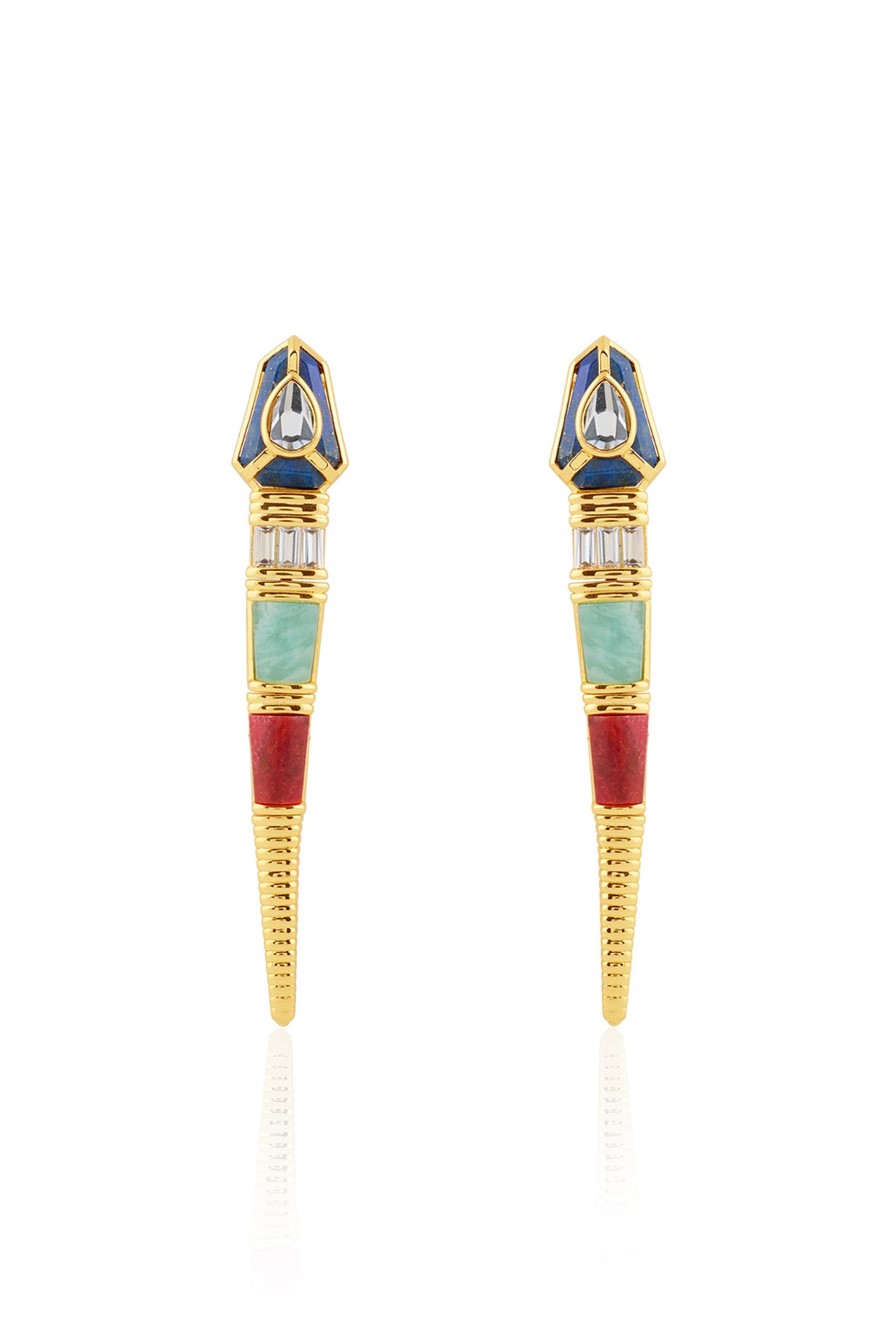 Astryx Statement Danglers 18kt Gold Plated