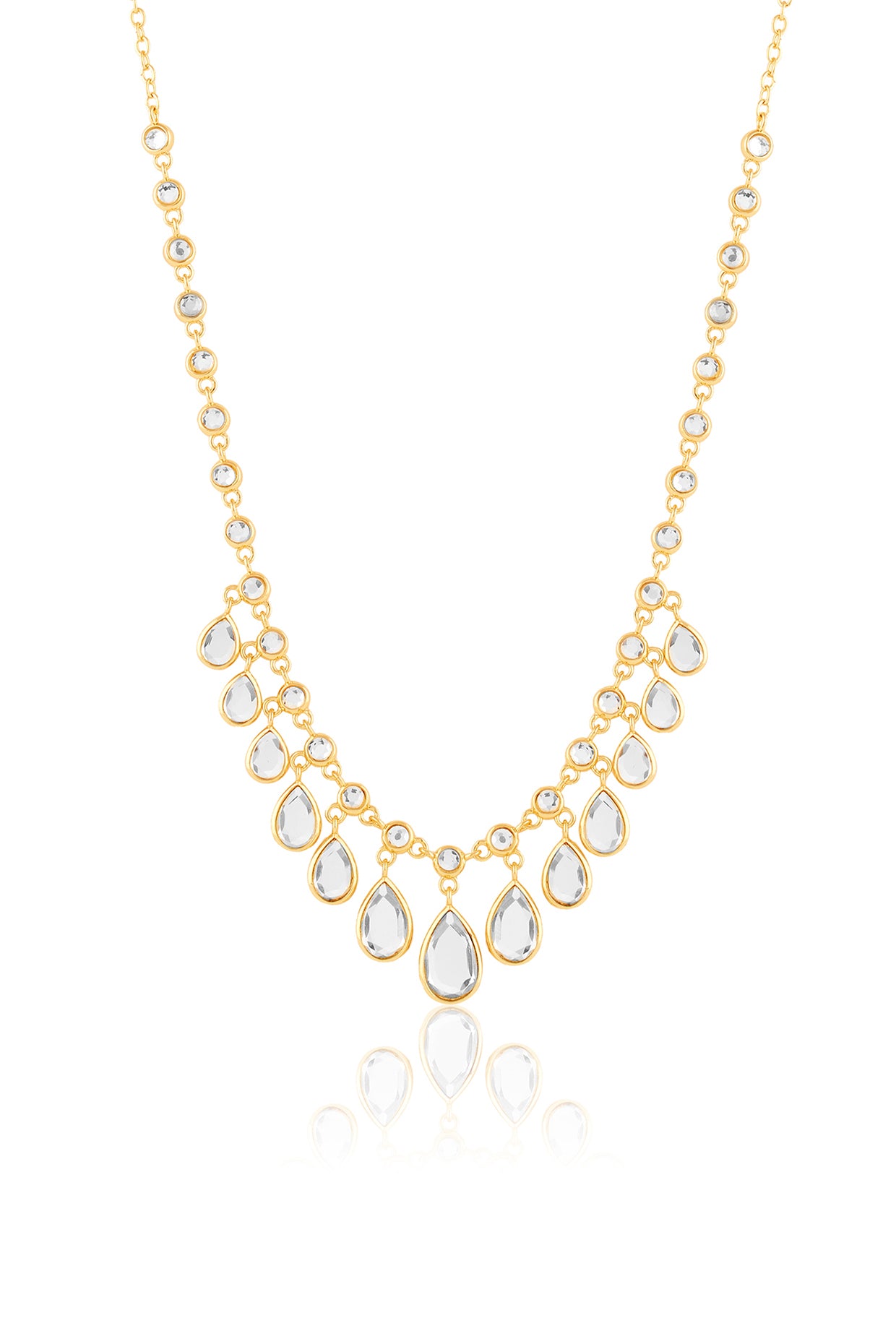 Torre Mirror Necklace In 18Kt Gold Plated