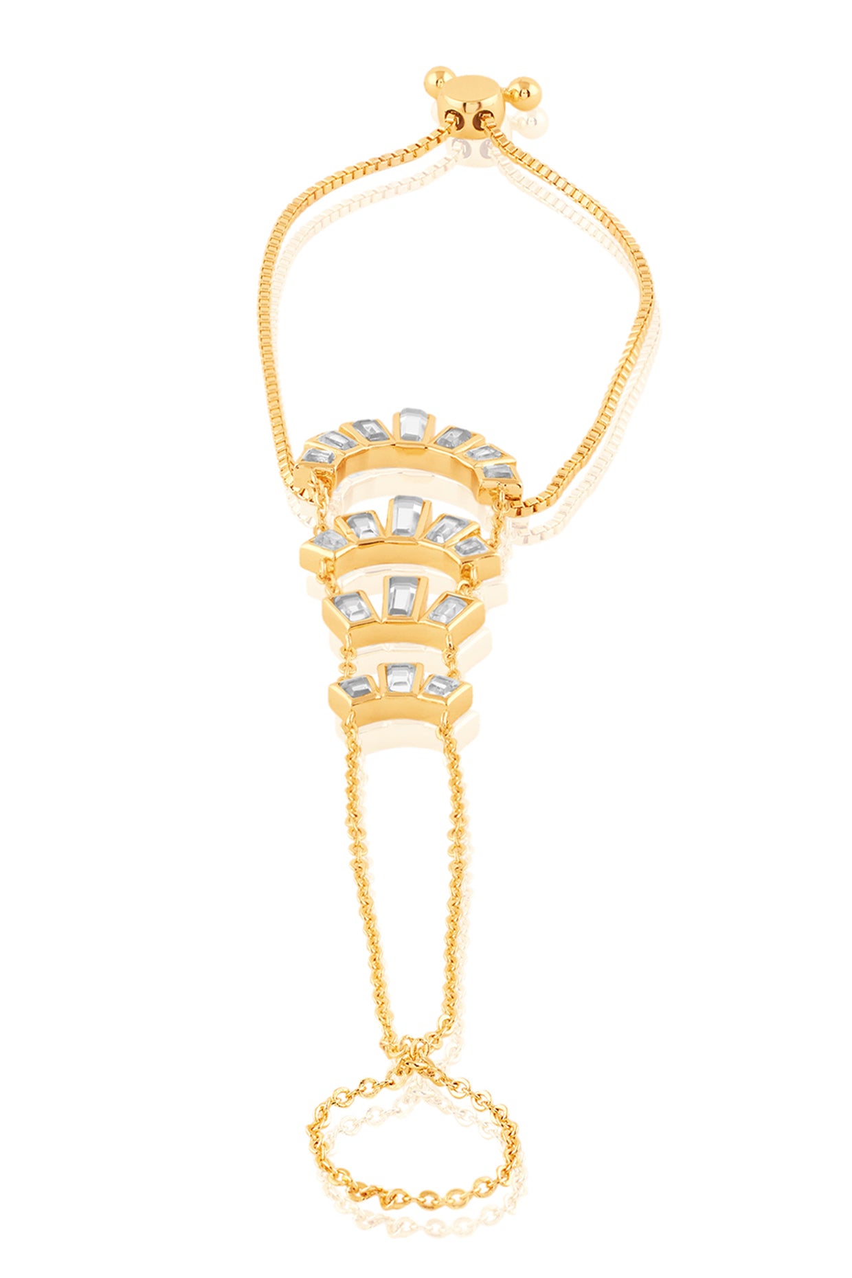 Esplendor Hand Harness In 18Kt Gold Plated