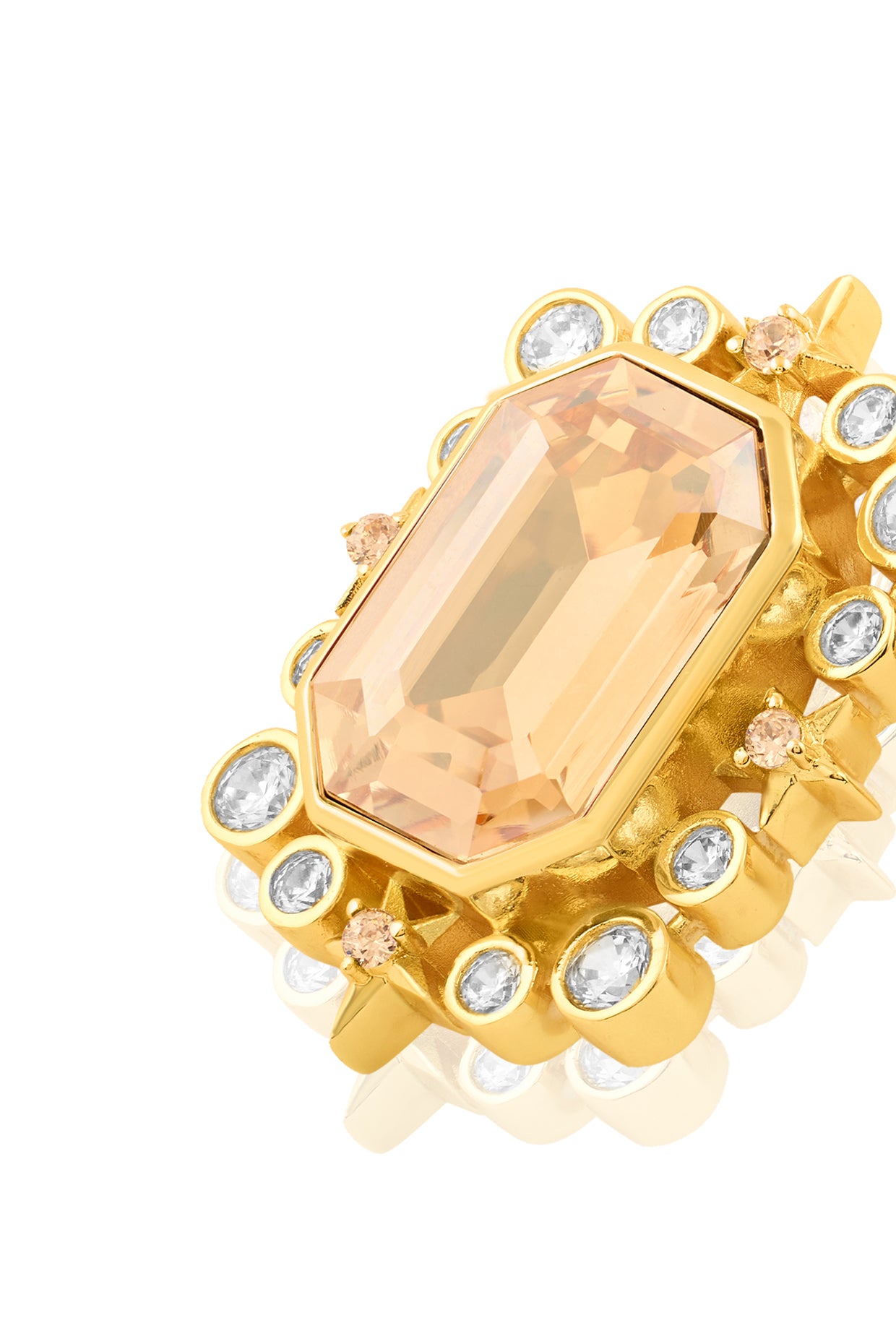 Priya's Celestial Dreams Statement Studs In 18Kt Gold Plated