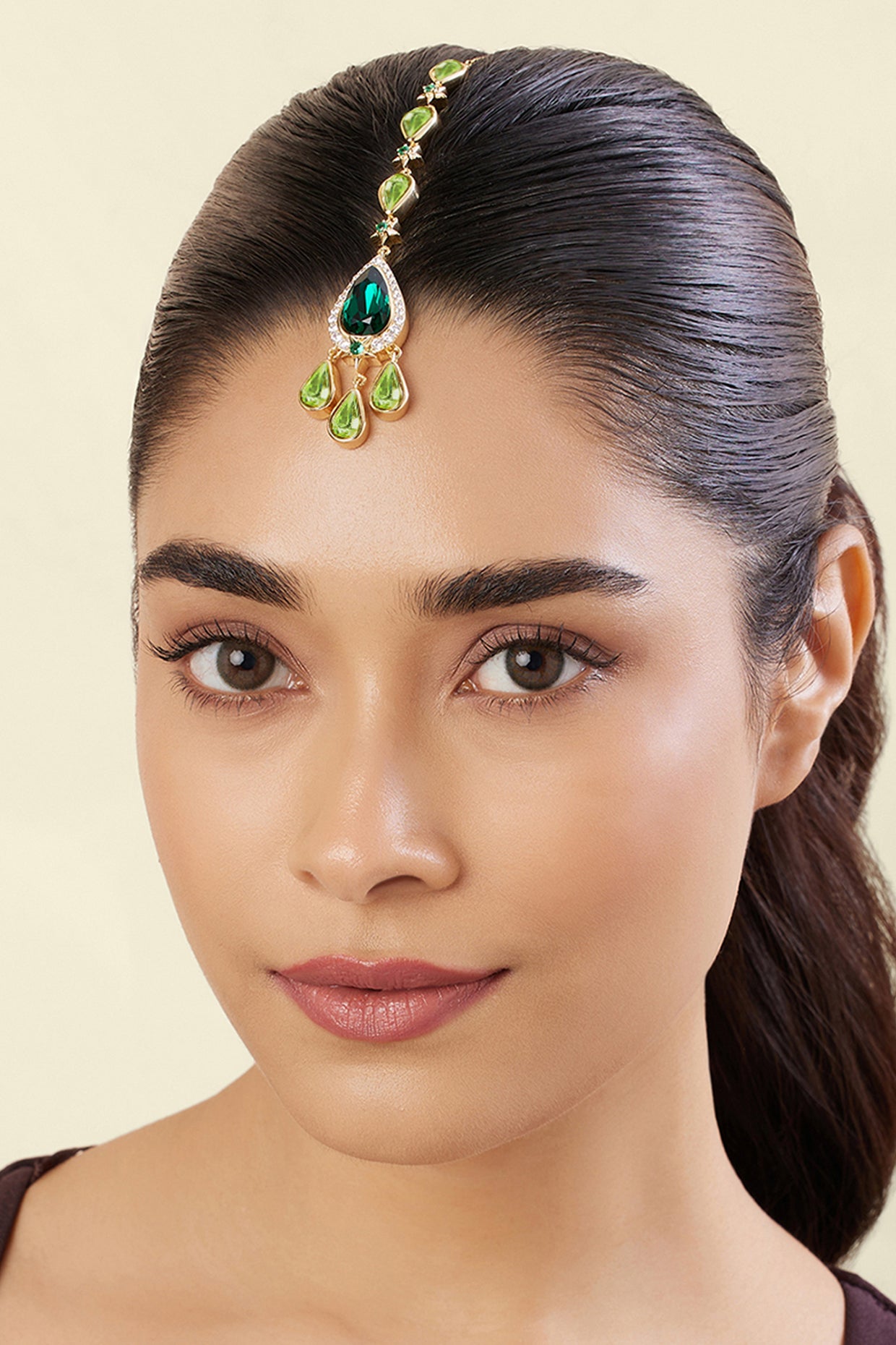 Evandra Maang Tikka In 18Kt Gold Plated
