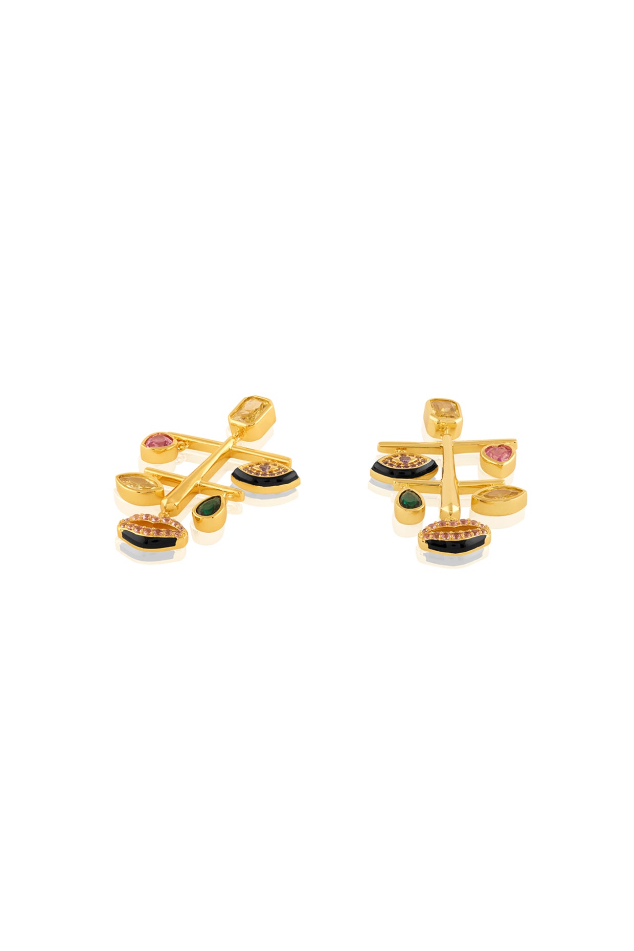 Onera Statement Earrings In 18Kt Gold Plated
