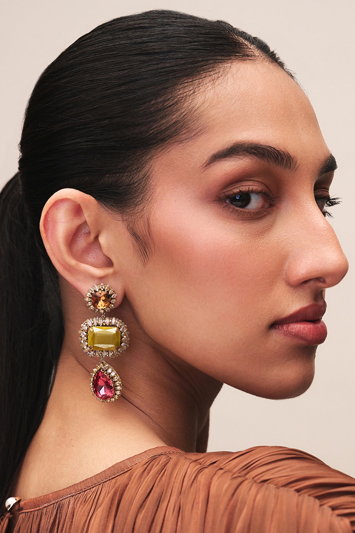 Olive Sashi Earrings