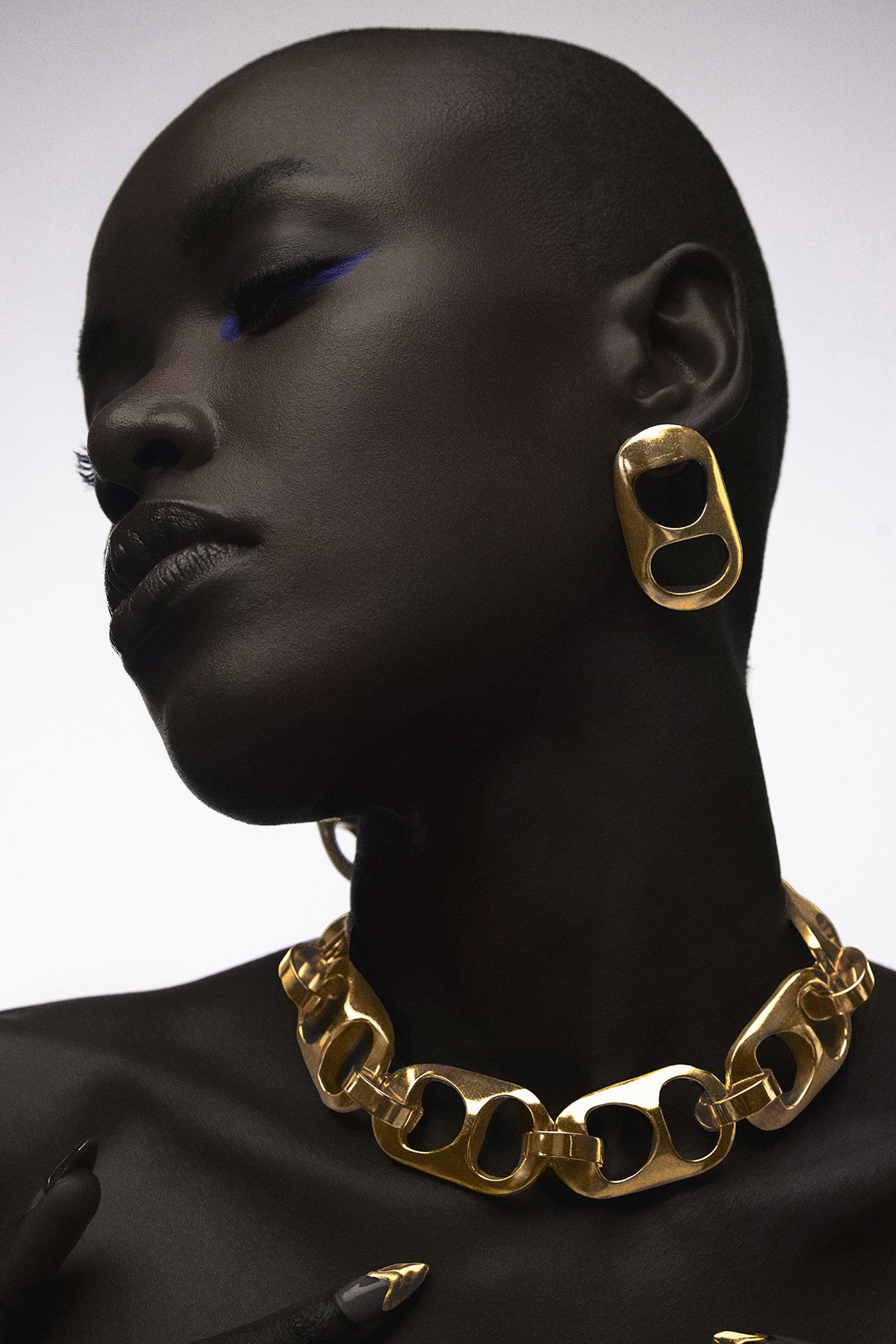 Dramatic Can Studs Earrings 22Kt Gold-Plated