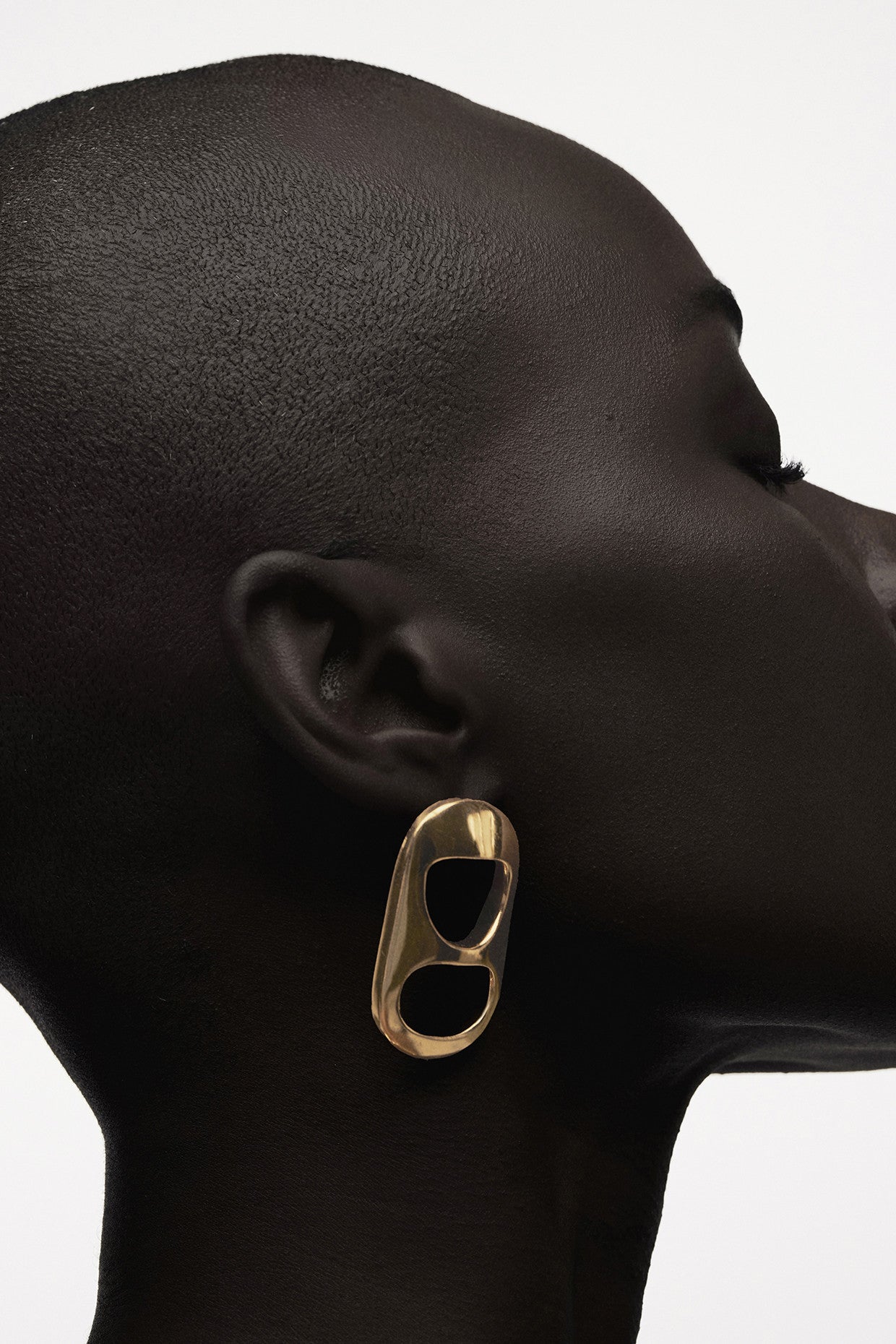 Dramatic Can Studs Earrings 22Kt Gold-Plated