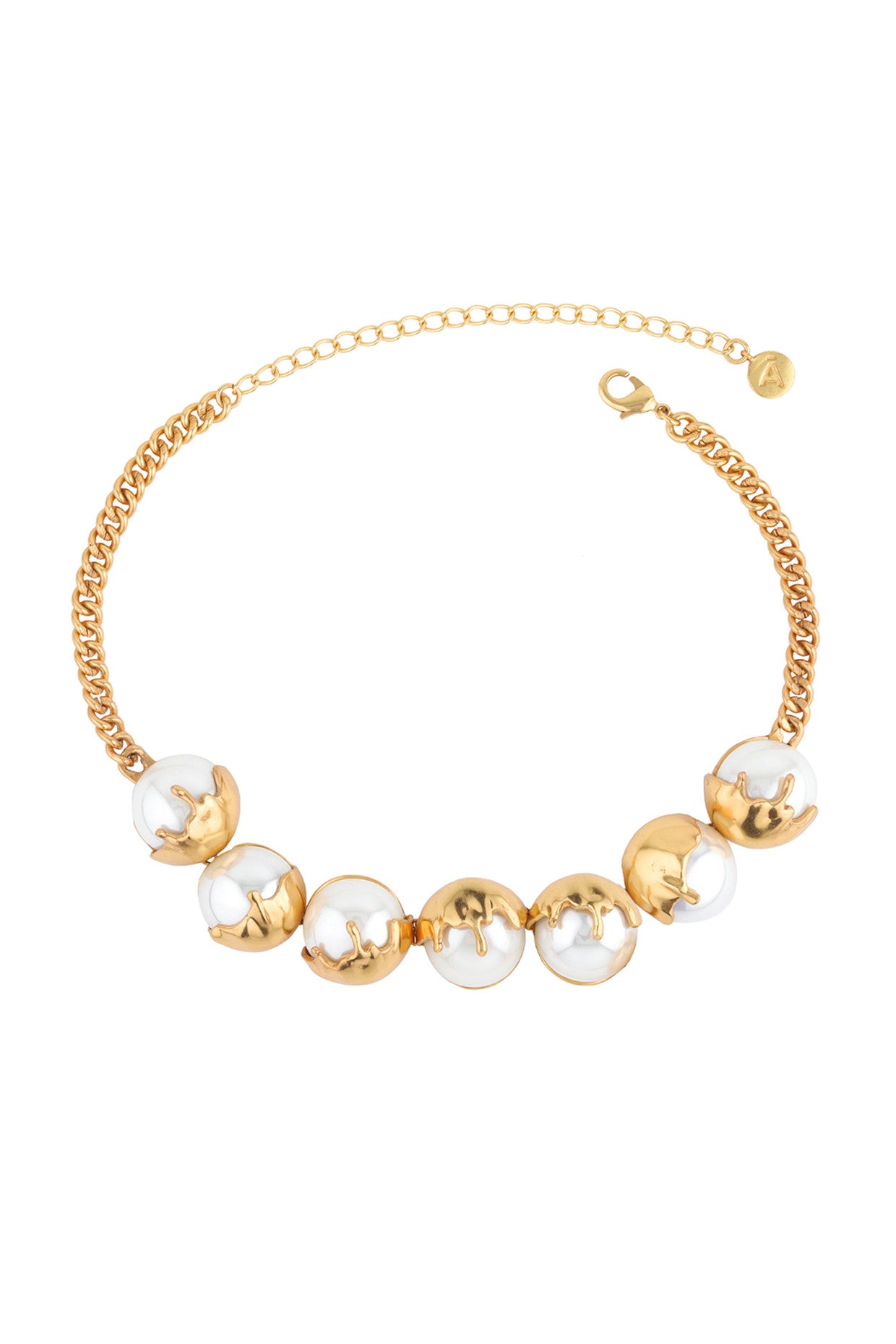 Dune Pearl Choker Necklace 22Kt Gold-Plated