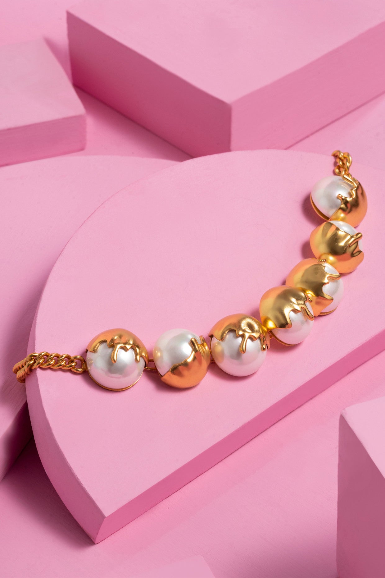 Dune Pearl Choker Necklace 22Kt Gold-Plated