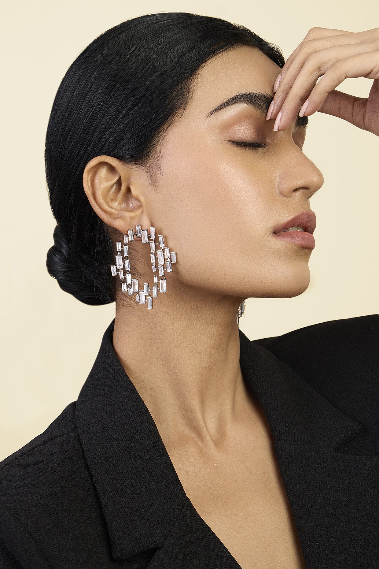 Abstract CZ Statement Studs