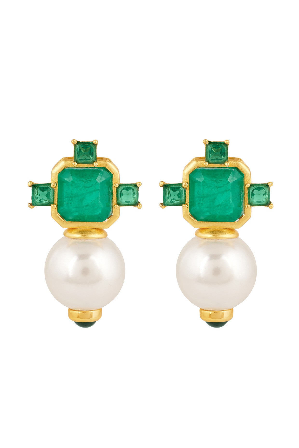 Emerald Elegance Libra Earrings