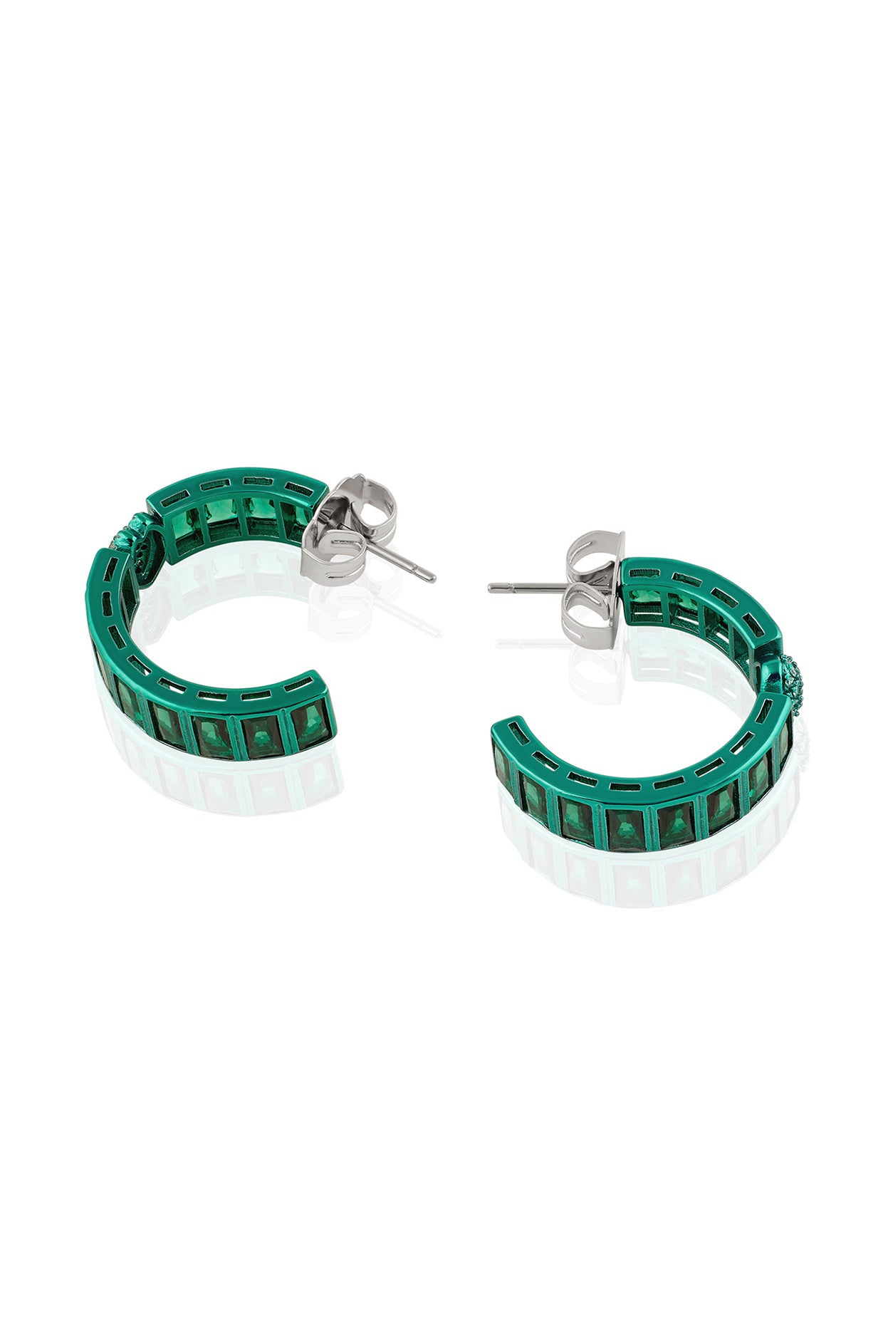 Petit Emerald Hoops