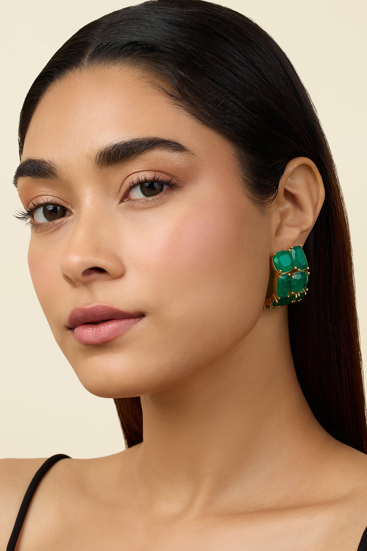 Heaps Of Emerald Hoops