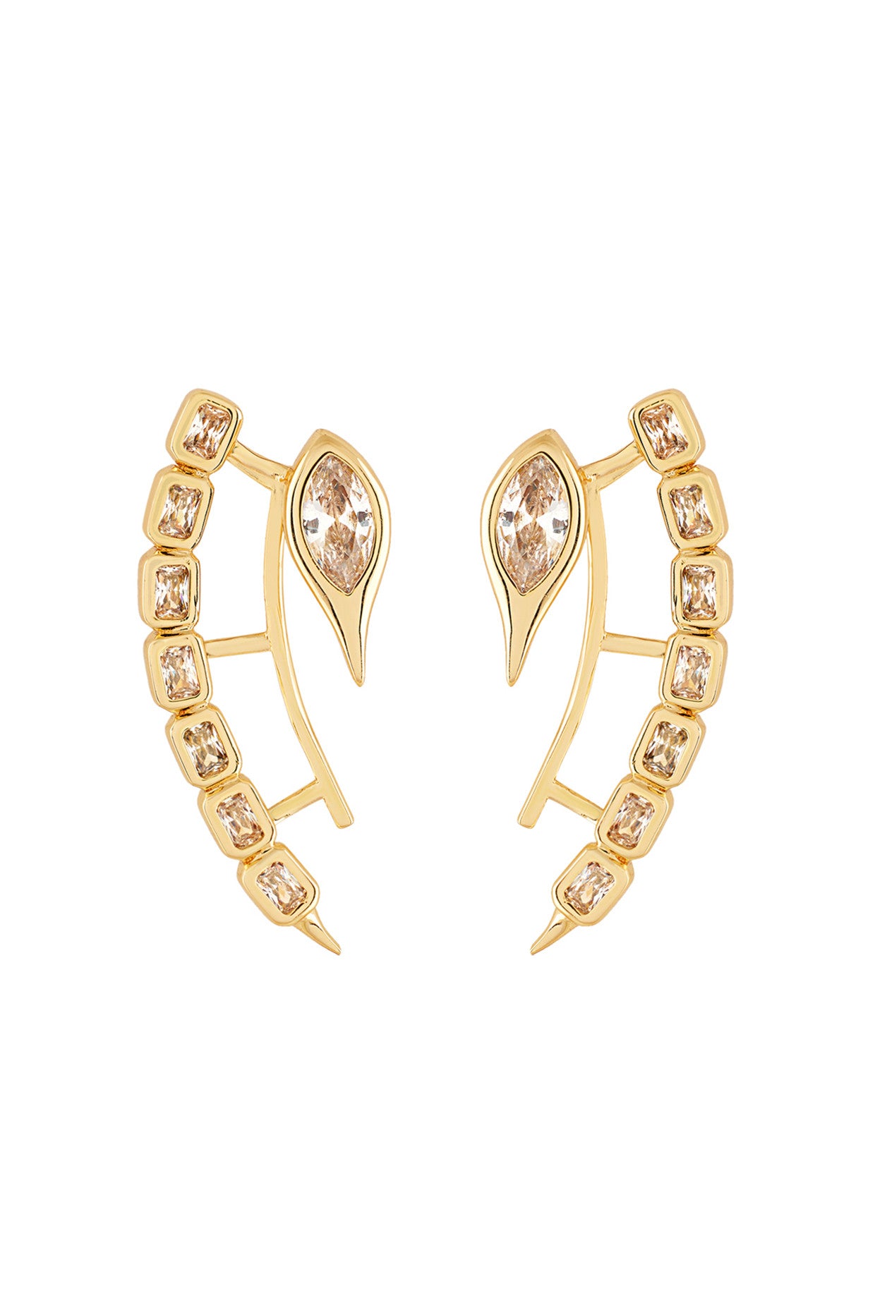 18Kt Gold Plated Tenniscore Earrings