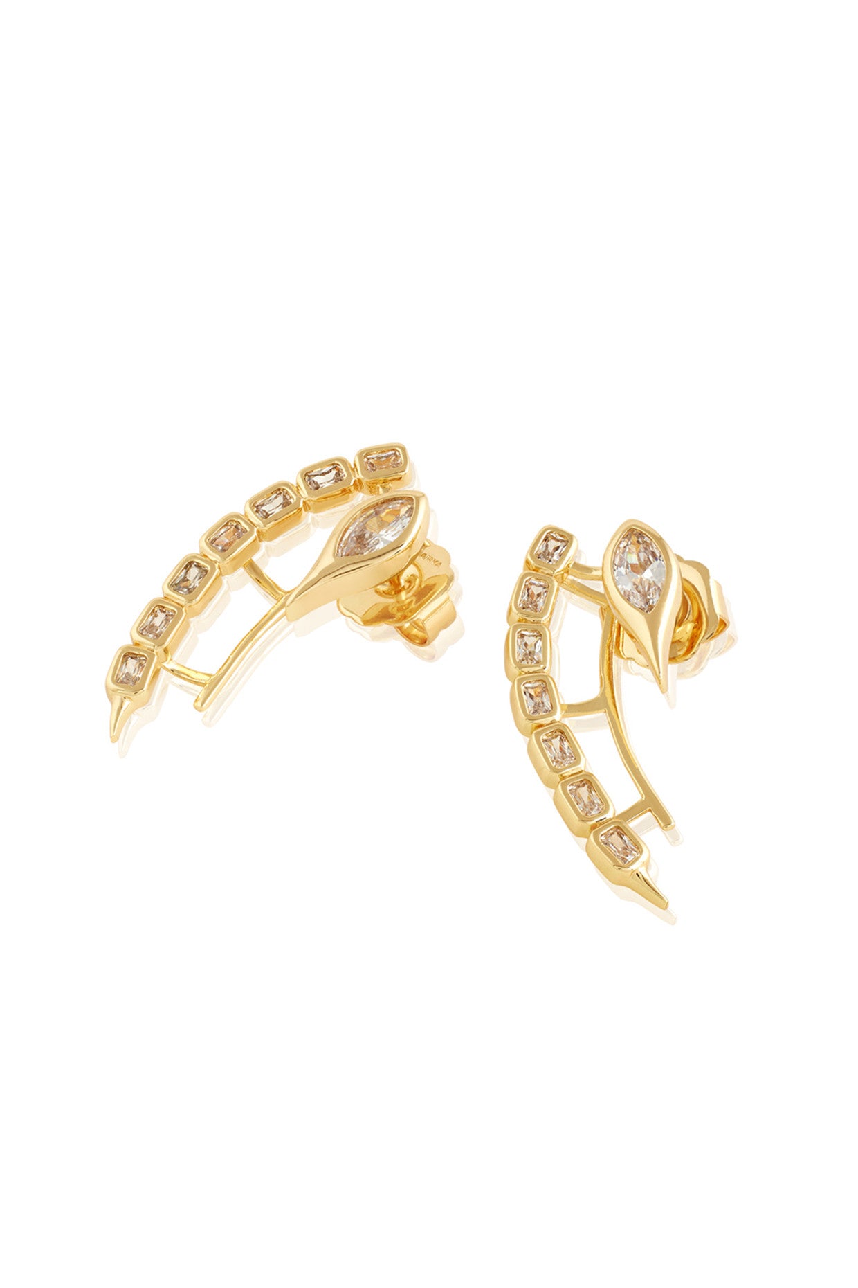 18Kt Gold Plated Tenniscore Earrings