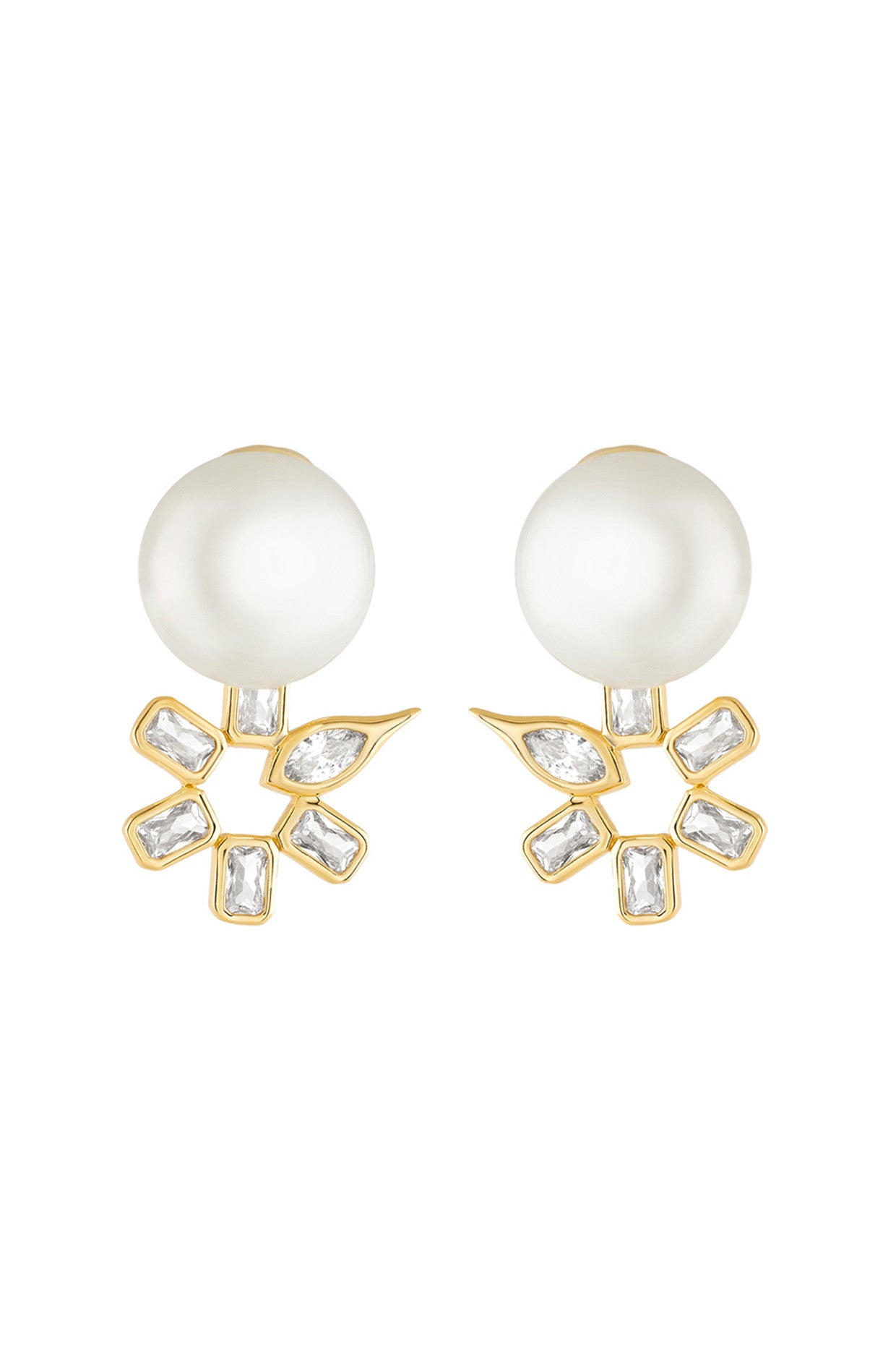 18Kt Gold Plated Punk Tennis Danglers